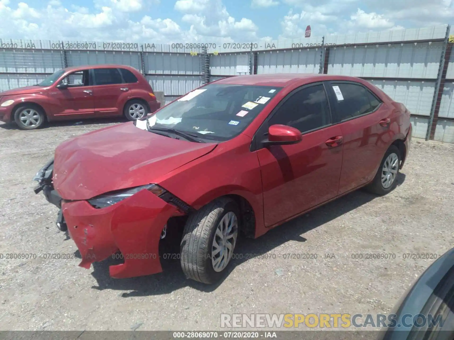 2 Photograph of a damaged car 5YFBURHE8KP942646 TOYOTA COROLLA 2019