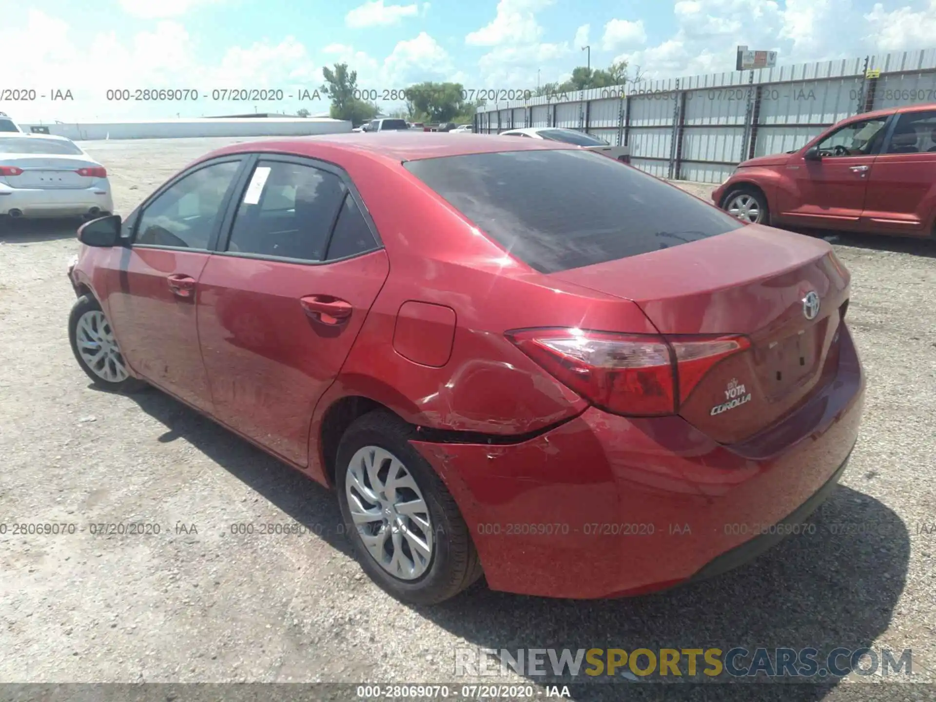 3 Photograph of a damaged car 5YFBURHE8KP942646 TOYOTA COROLLA 2019