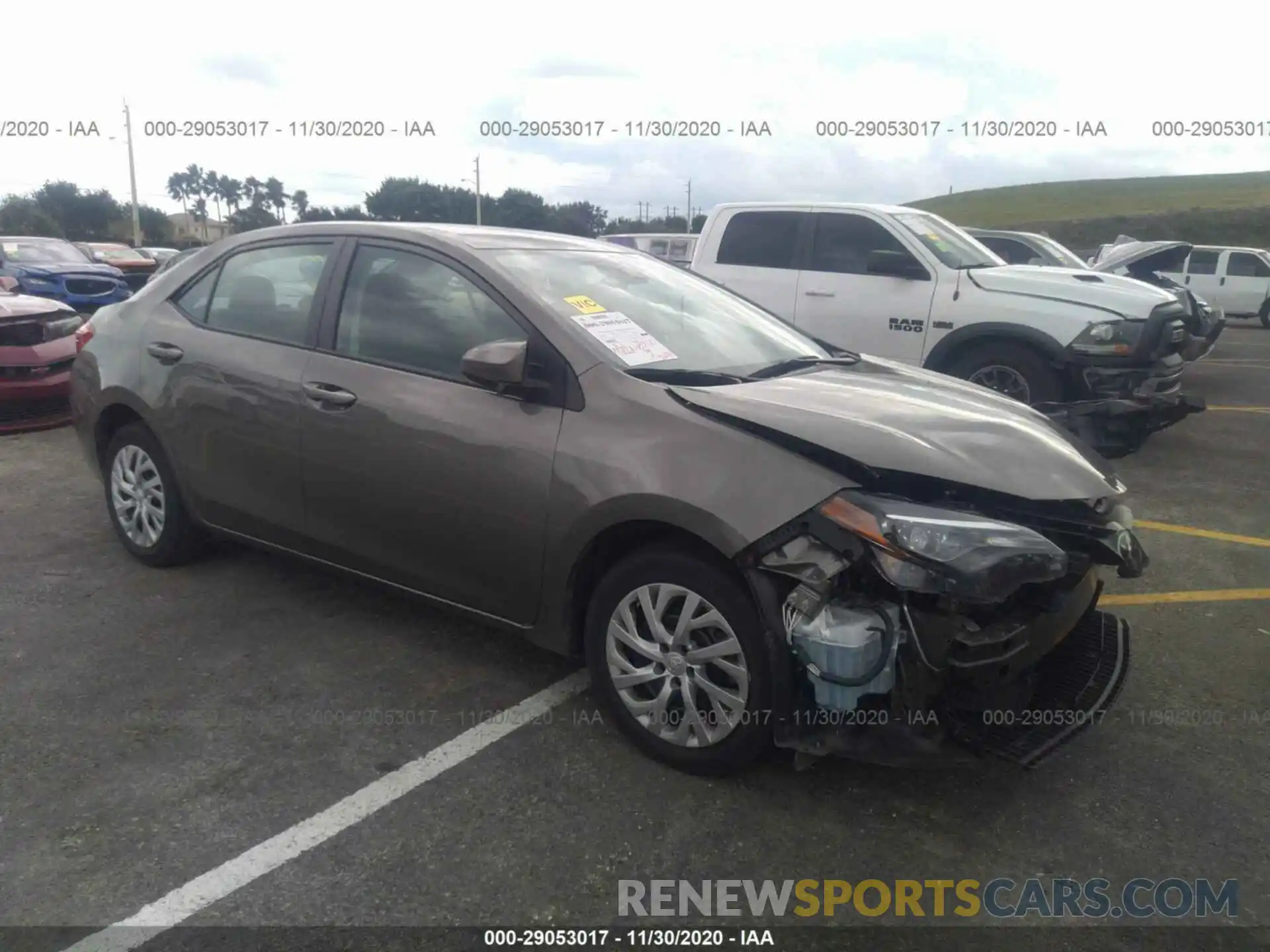 1 Photograph of a damaged car 5YFBURHE8KP942937 TOYOTA COROLLA 2019