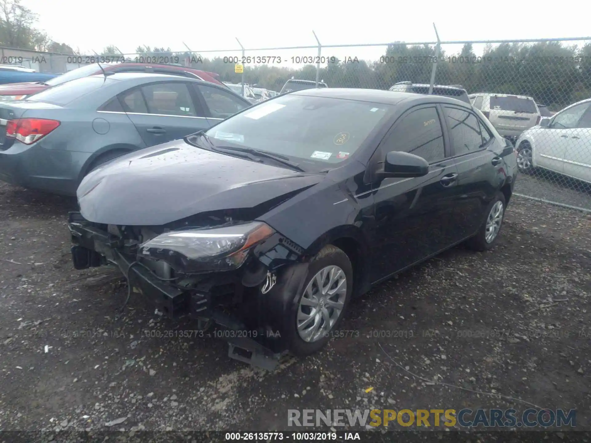 2 Photograph of a damaged car 5YFBURHE8KP943411 TOYOTA COROLLA 2019