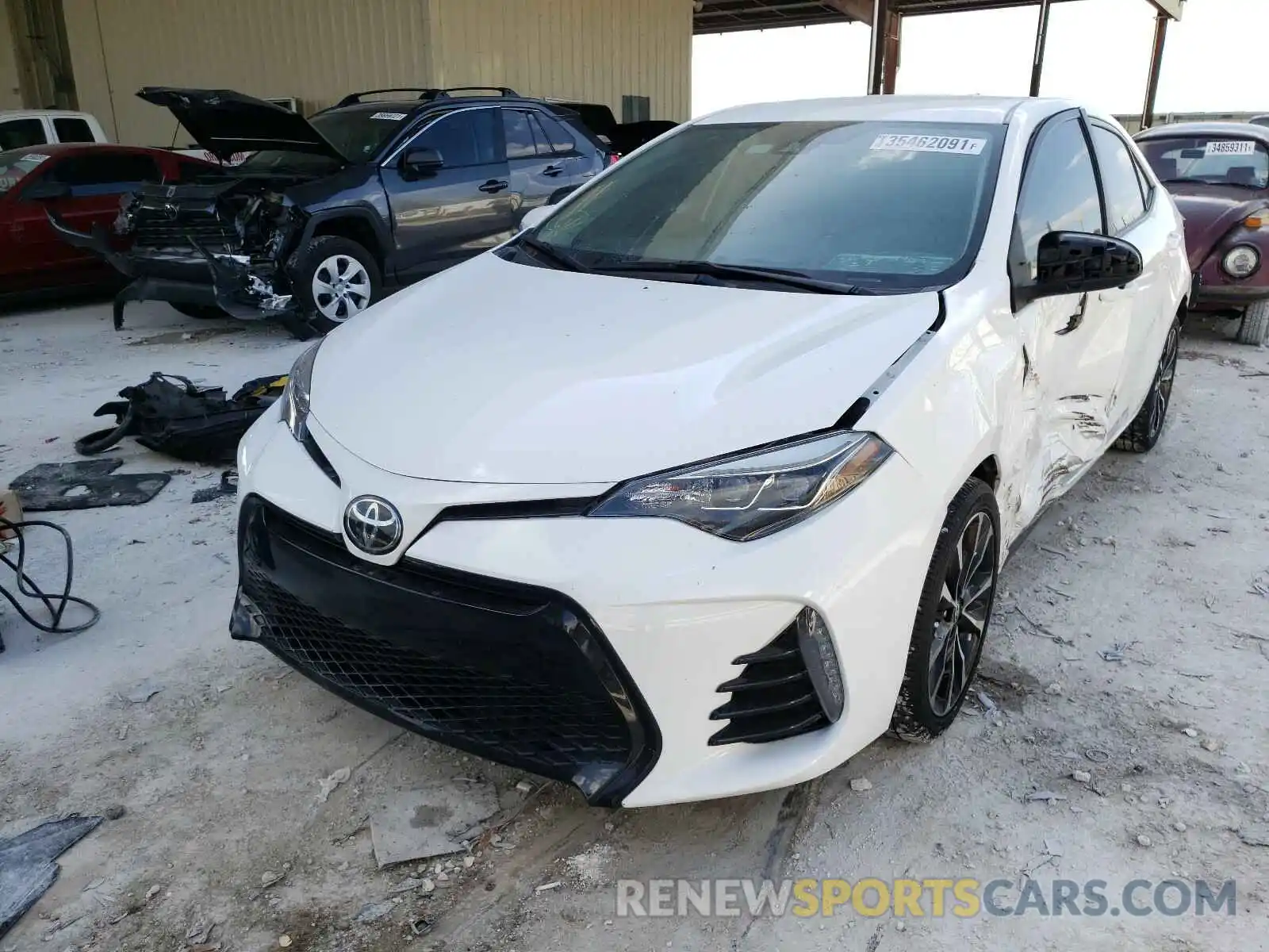 2 Photograph of a damaged car 5YFBURHE9KP857900 TOYOTA COROLLA 2019