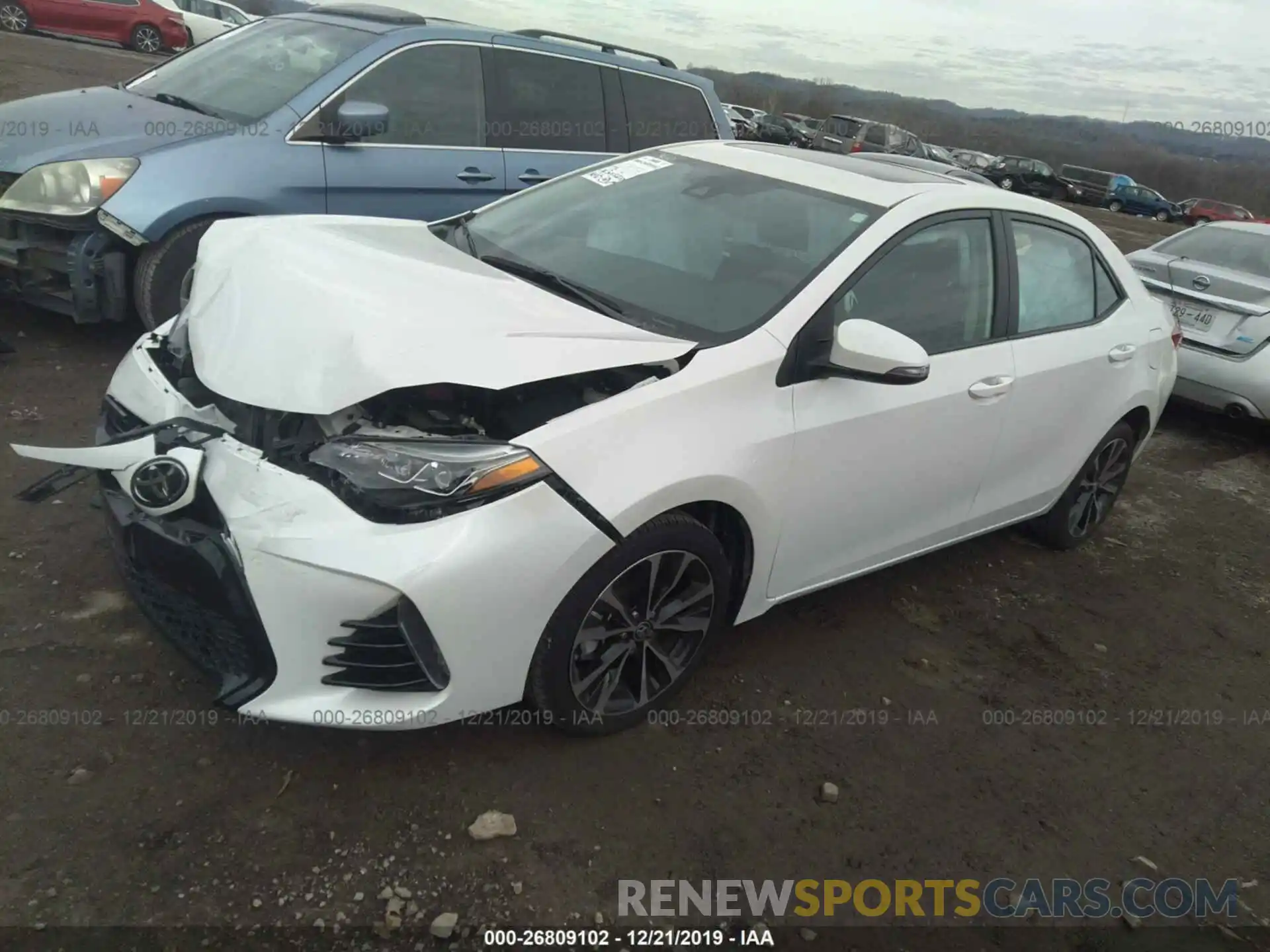 2 Photograph of a damaged car 5YFBURHE9KP866399 TOYOTA COROLLA 2019