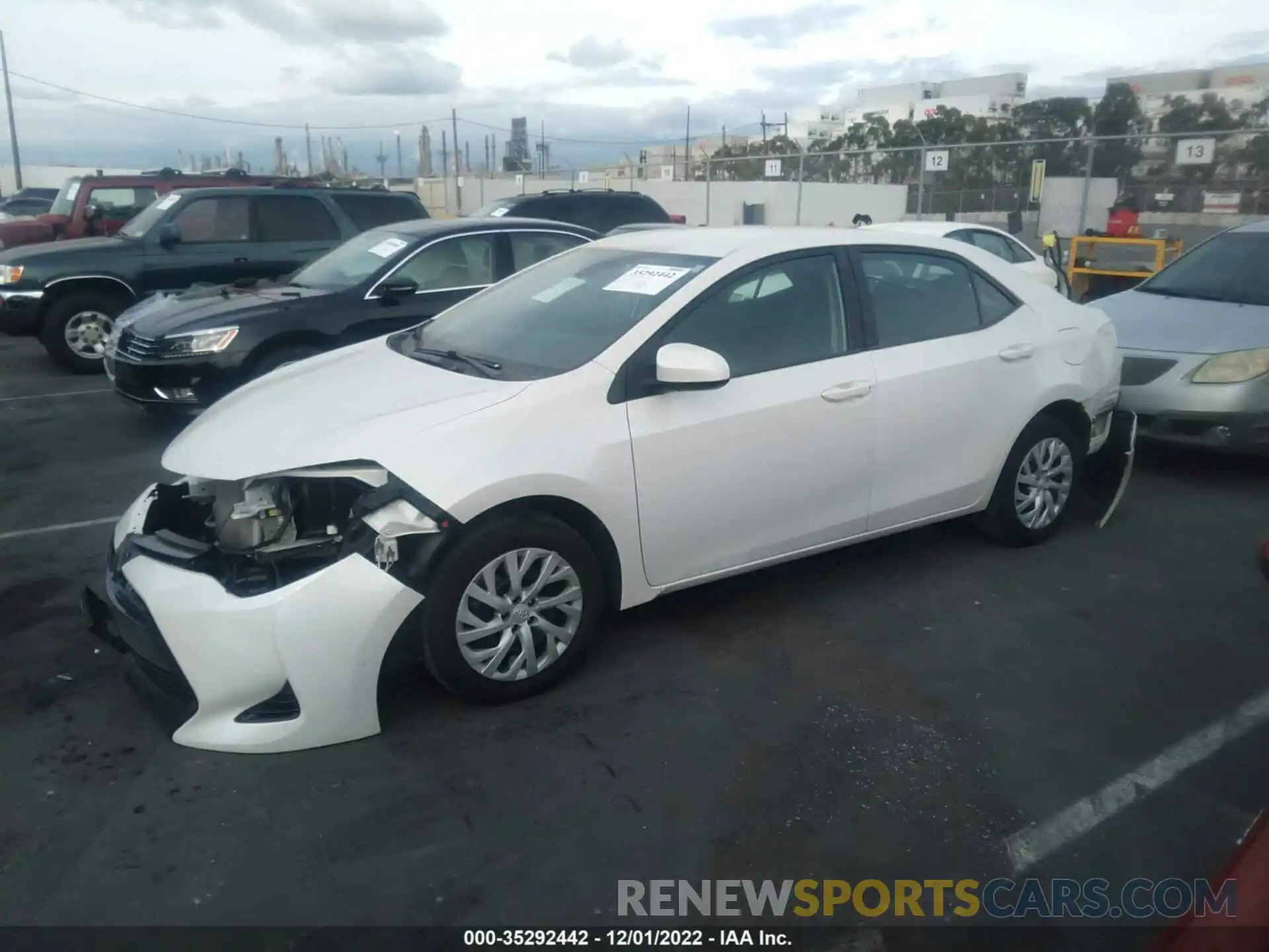 2 Photograph of a damaged car 5YFBURHE9KP867729 TOYOTA COROLLA 2019