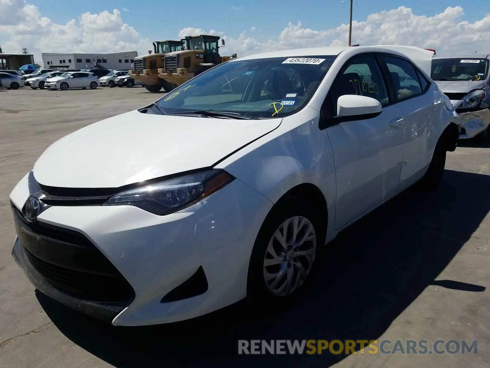 2 Photograph of a damaged car 5YFBURHE9KP871554 TOYOTA COROLLA 2019
