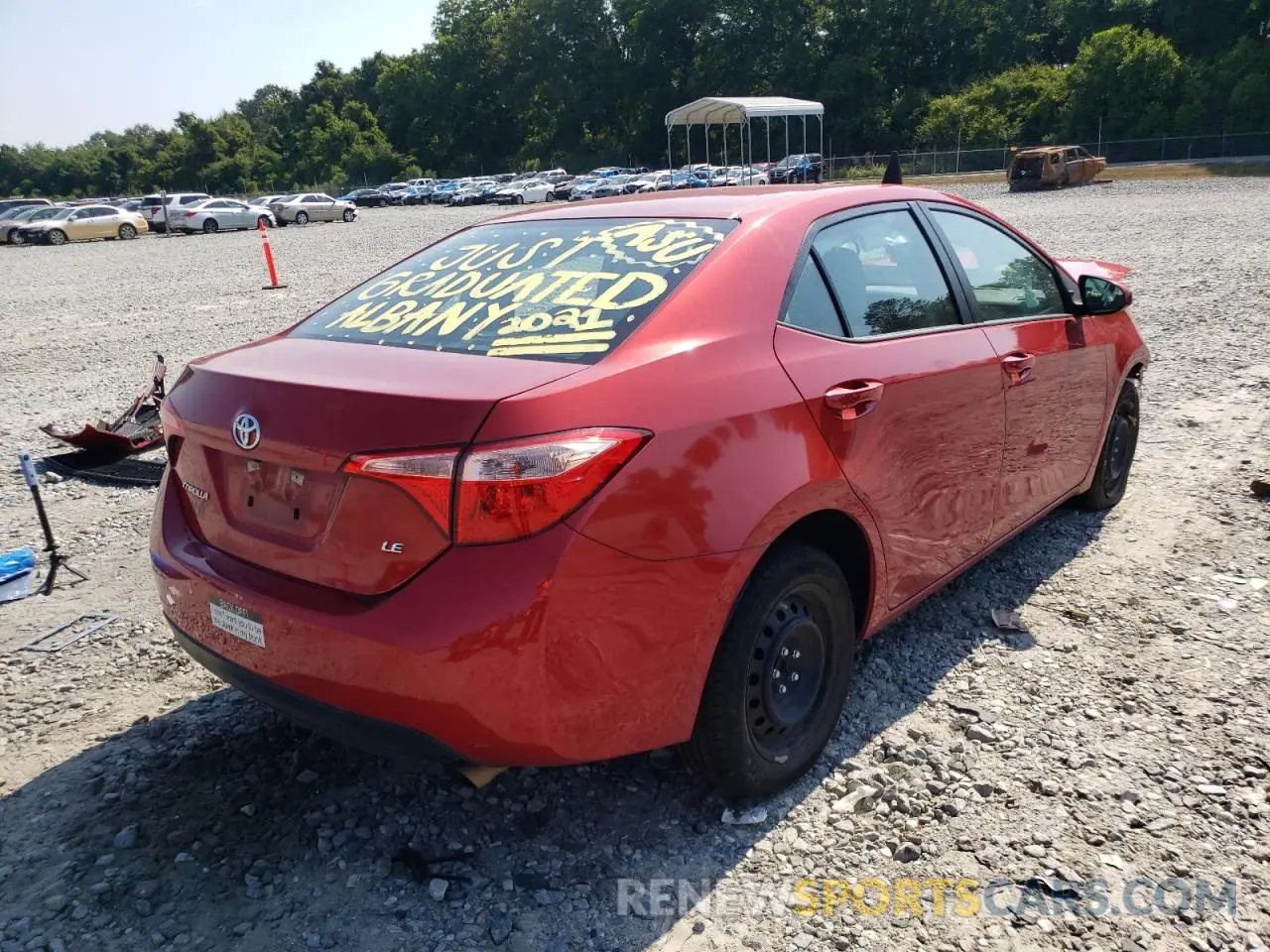 4 Photograph of a damaged car 5YFBURHE9KP871764 TOYOTA COROLLA 2019