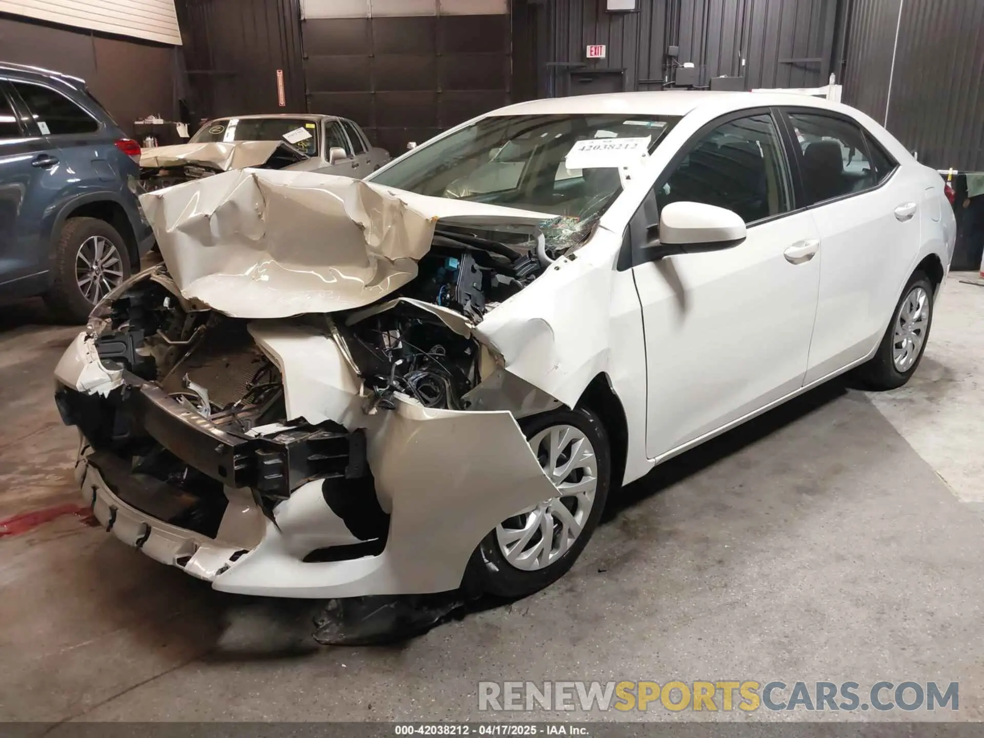 2 Photograph of a damaged car 5YFBURHE9KP871926 TOYOTA COROLLA 2019