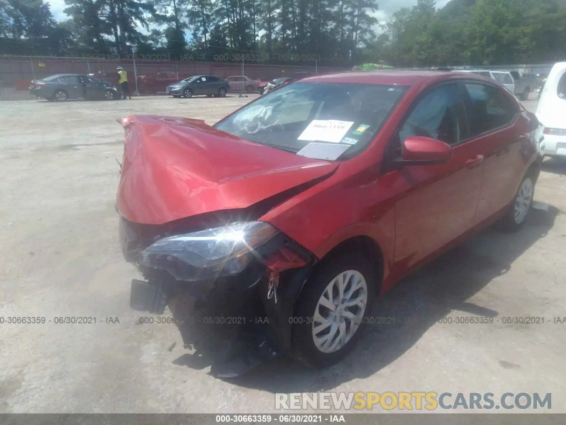 2 Photograph of a damaged car 5YFBURHE9KP875409 TOYOTA COROLLA 2019