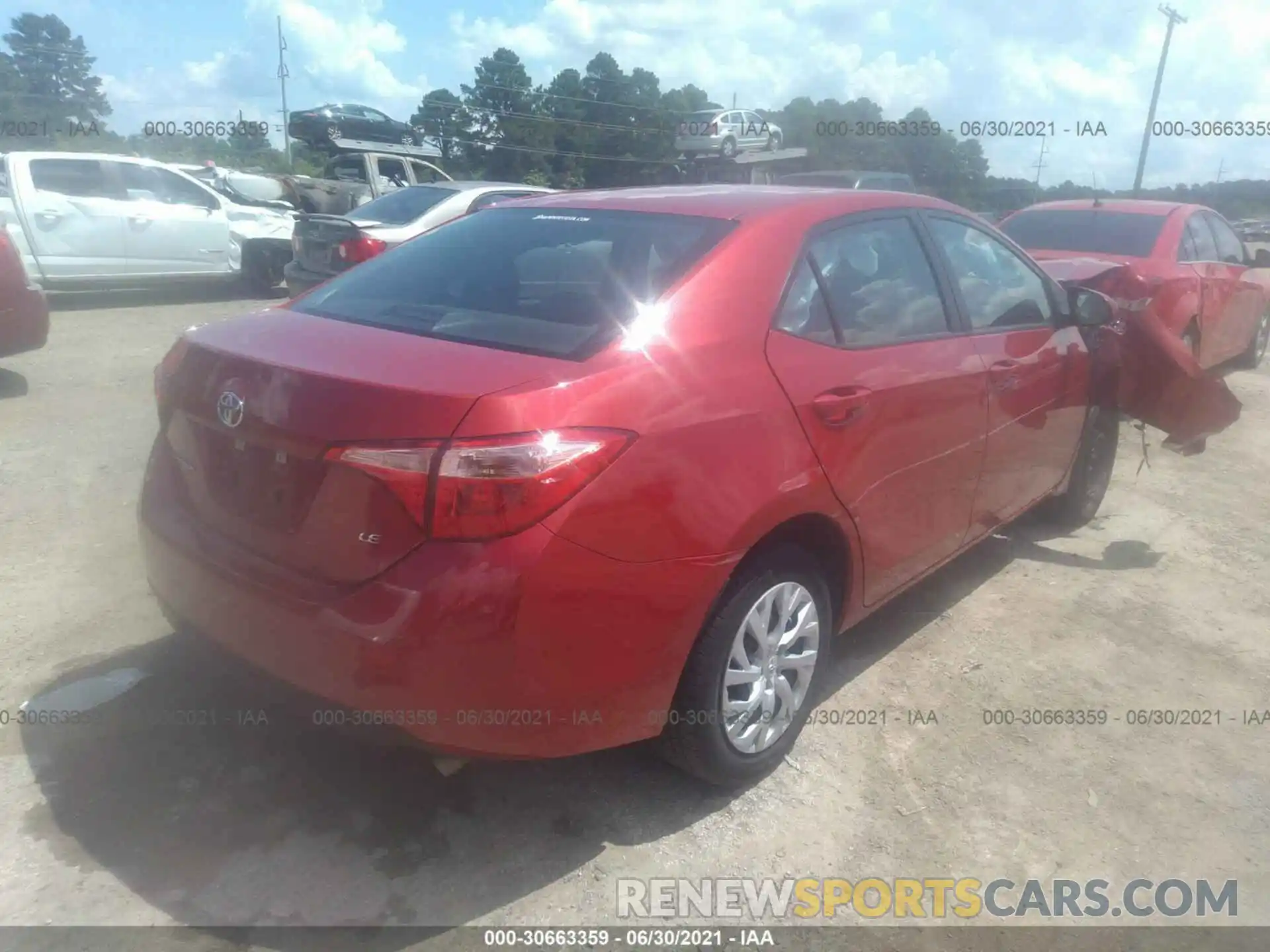 4 Photograph of a damaged car 5YFBURHE9KP875409 TOYOTA COROLLA 2019