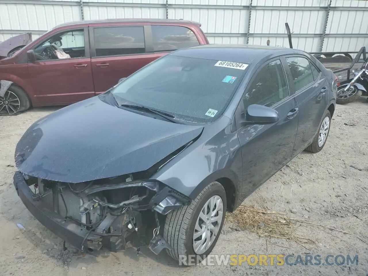 1 Photograph of a damaged car 5YFBURHE9KP877872 TOYOTA COROLLA 2019