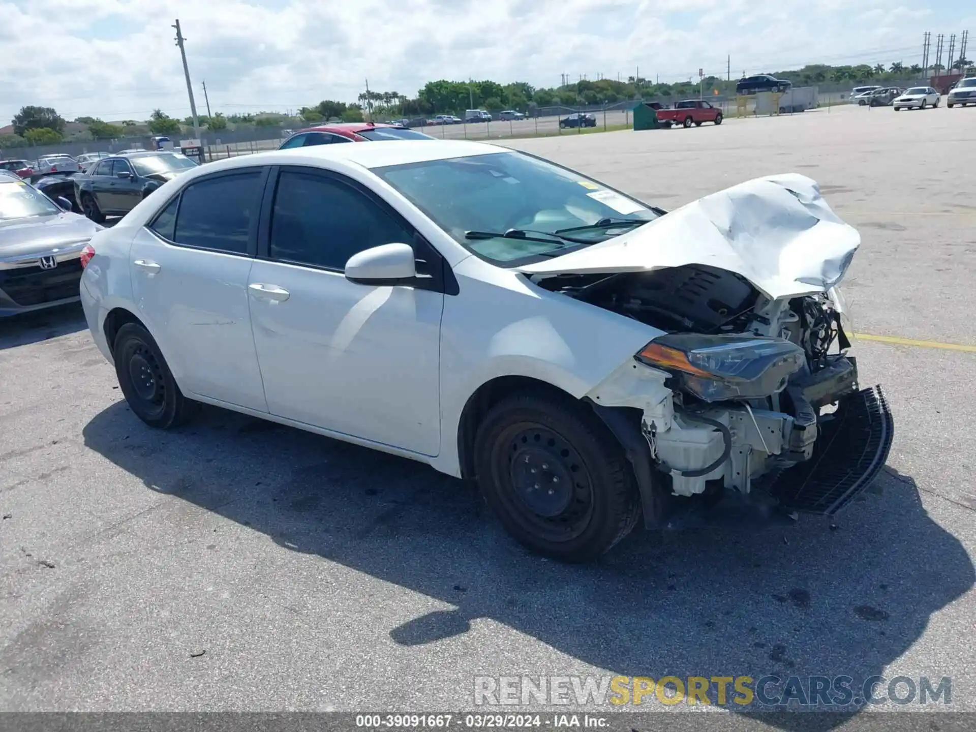 1 Photograph of a damaged car 5YFBURHE9KP878228 TOYOTA COROLLA 2019