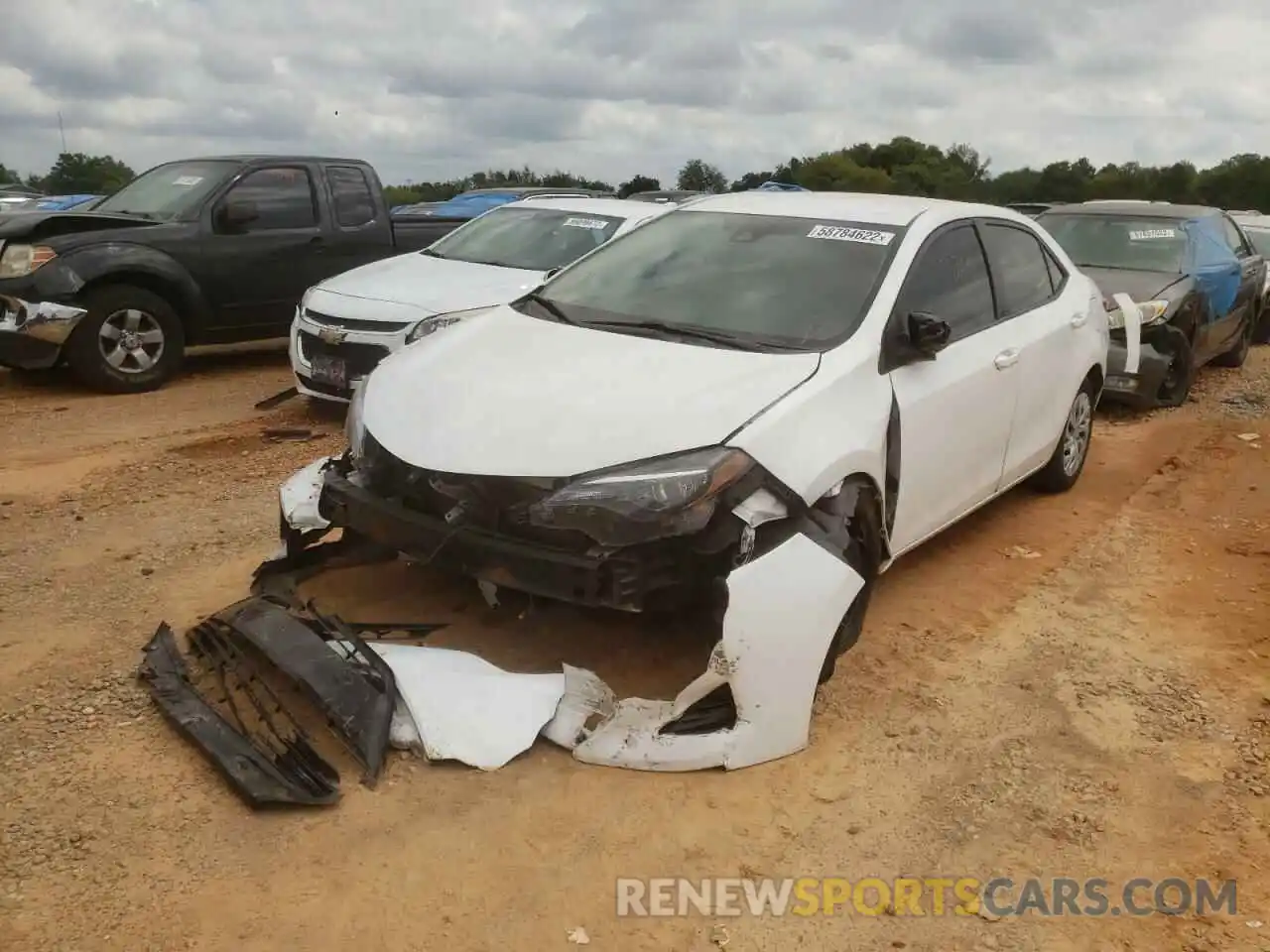 2 Photograph of a damaged car 5YFBURHE9KP878309 TOYOTA COROLLA 2019