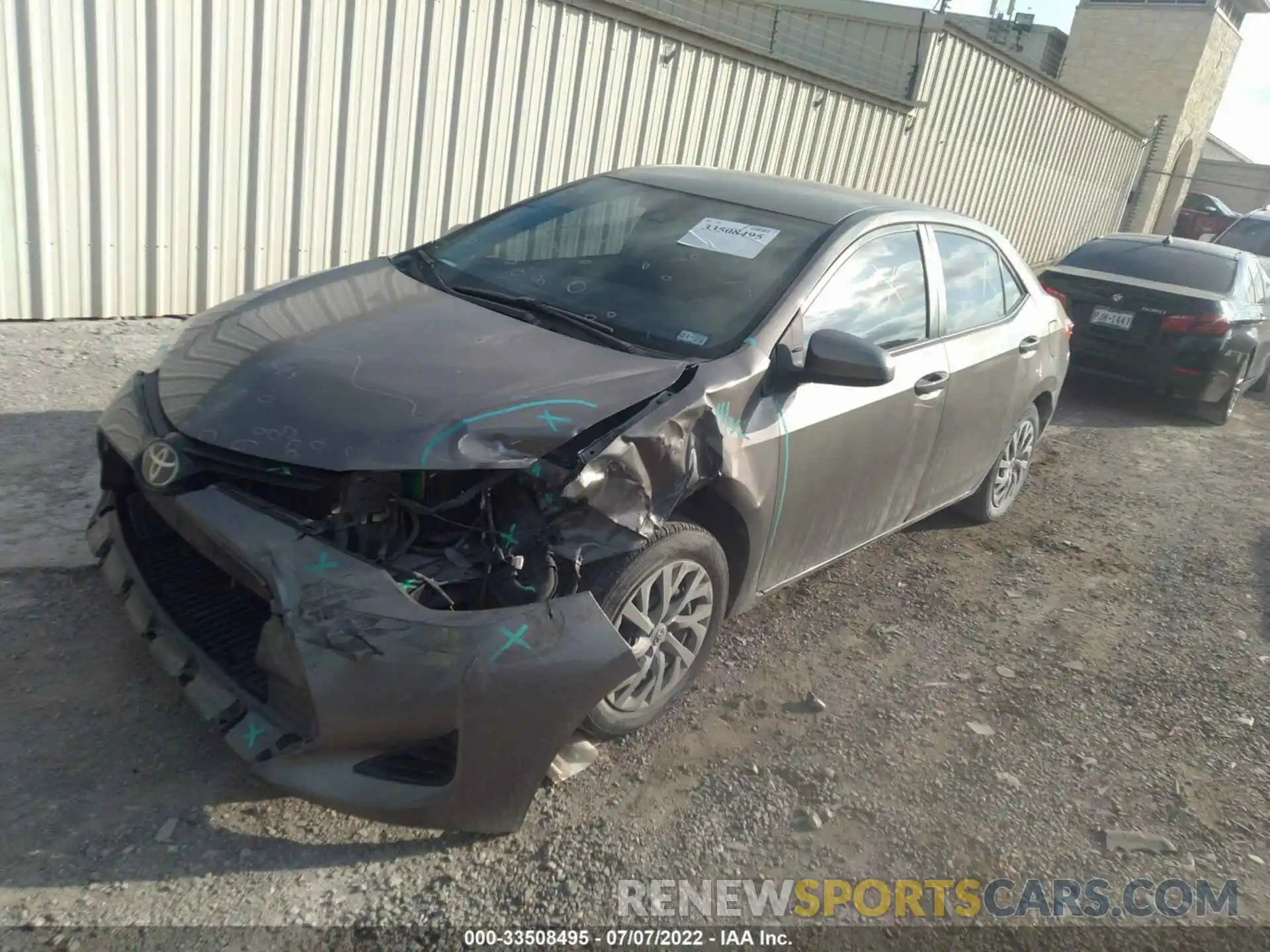 2 Photograph of a damaged car 5YFBURHE9KP878598 TOYOTA COROLLA 2019