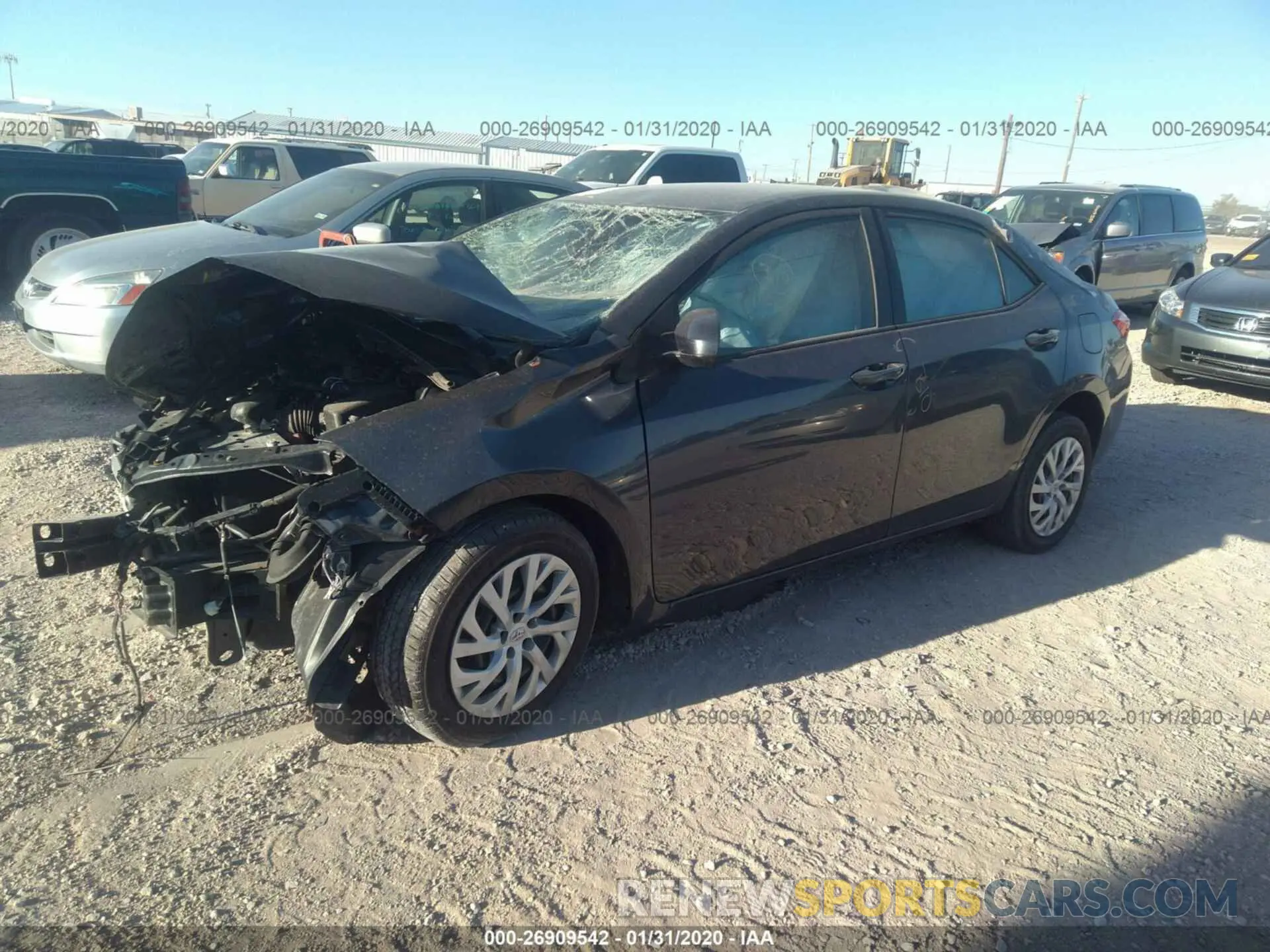2 Photograph of a damaged car 5YFBURHE9KP879234 TOYOTA COROLLA 2019
