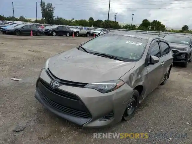 2 Photograph of a damaged car 5YFBURHE9KP881324 TOYOTA COROLLA 2019