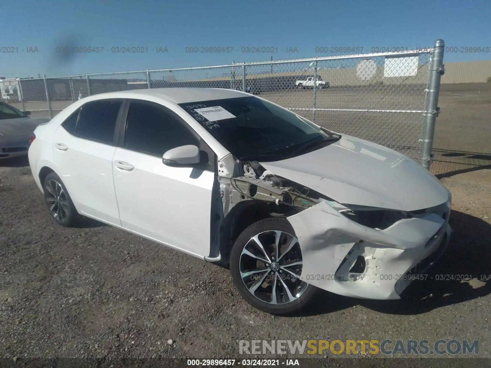 1 Photograph of a damaged car 5YFBURHE9KP882618 TOYOTA COROLLA 2019