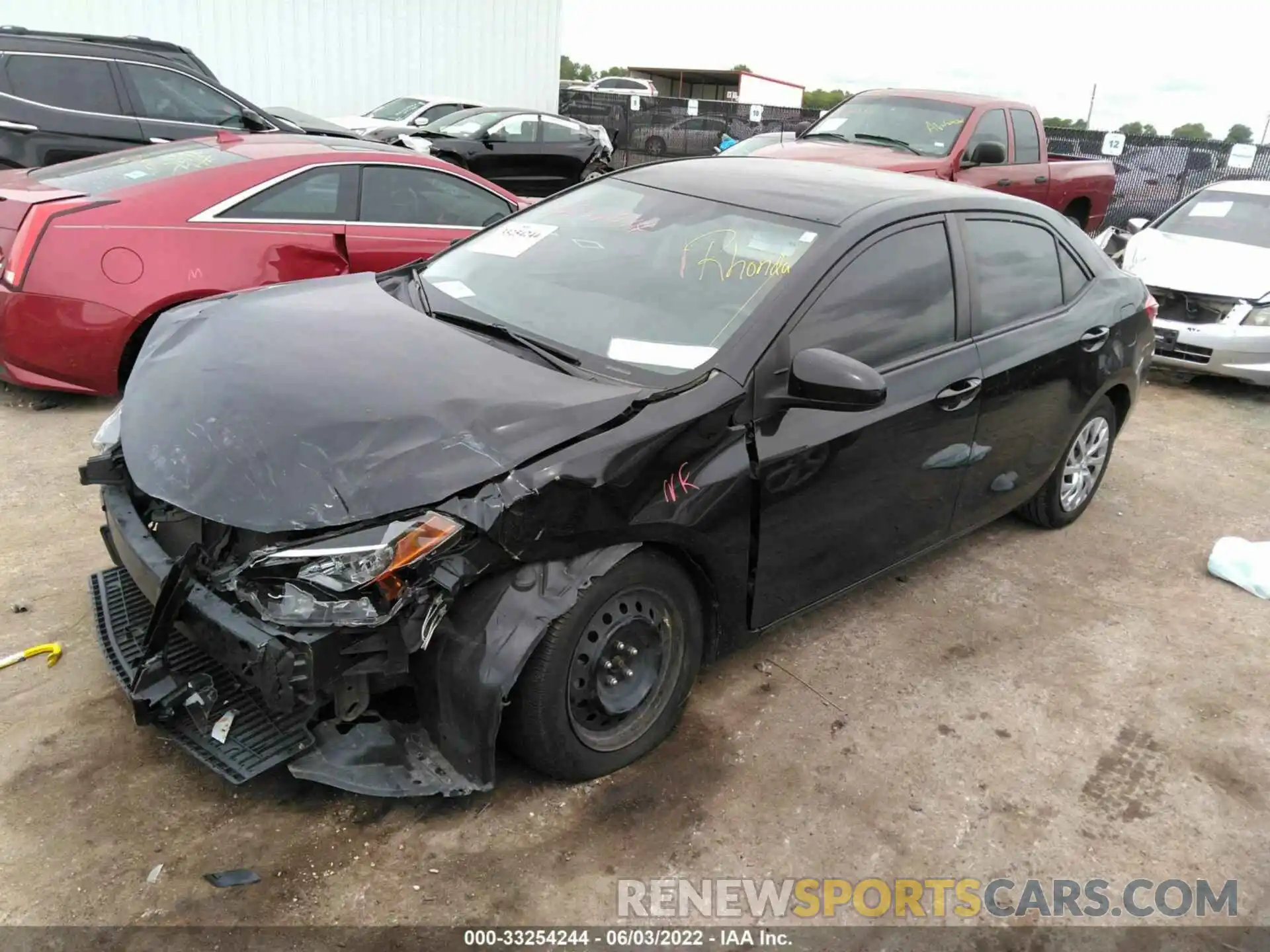 2 Photograph of a damaged car 5YFBURHE9KP883770 TOYOTA COROLLA 2019