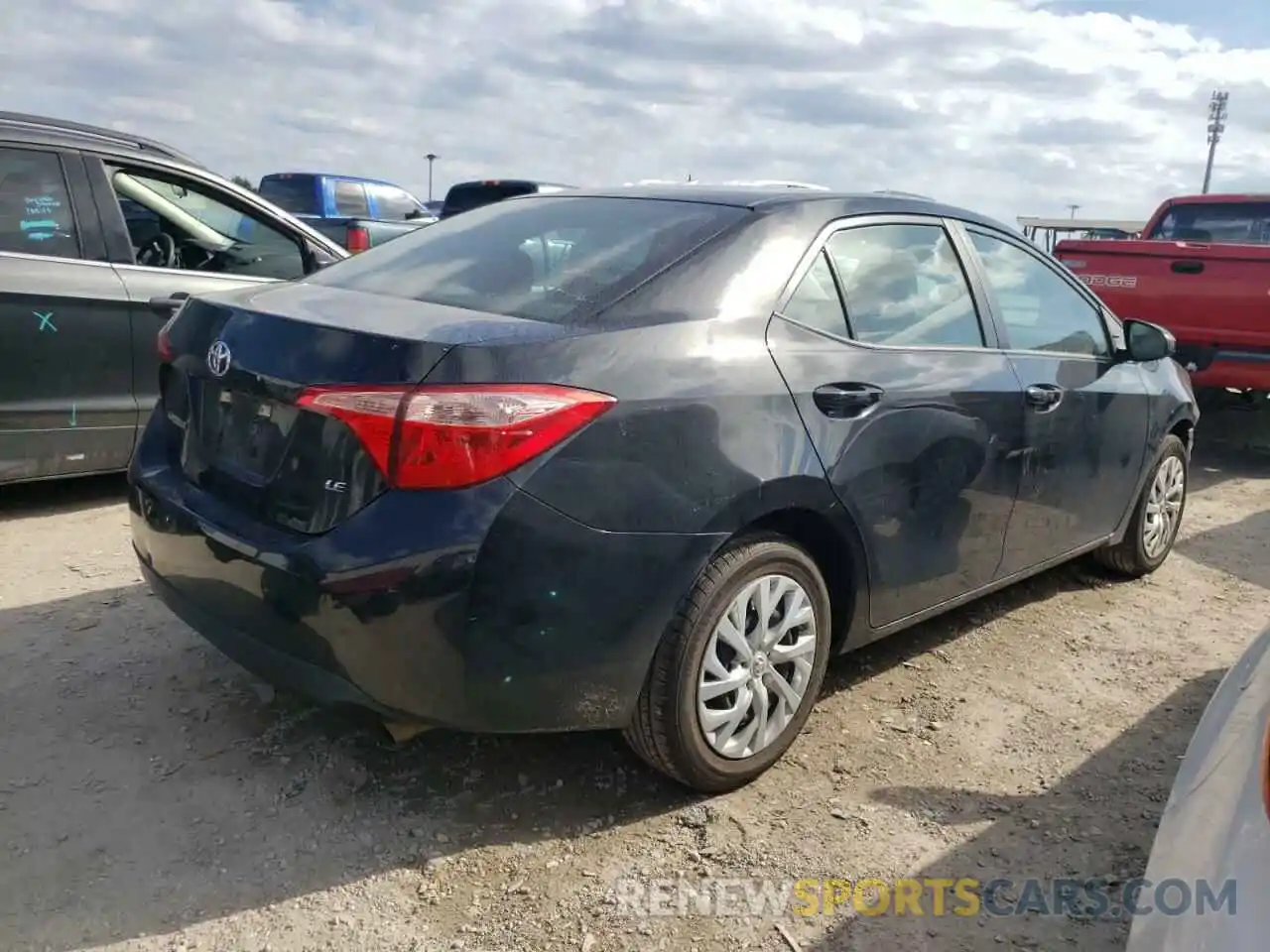 4 Photograph of a damaged car 5YFBURHE9KP887642 TOYOTA COROLLA 2019