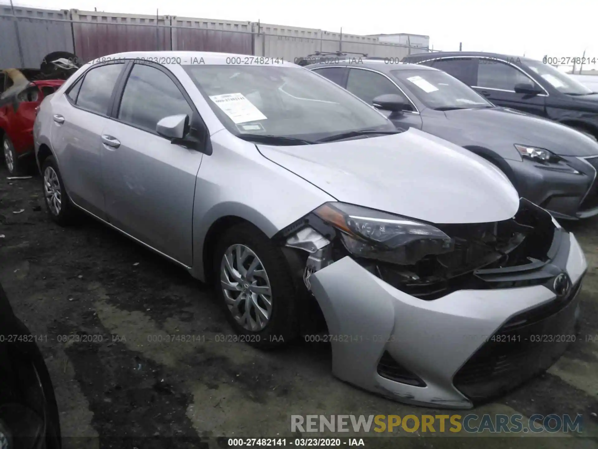 1 Photograph of a damaged car 5YFBURHE9KP890668 TOYOTA COROLLA 2019