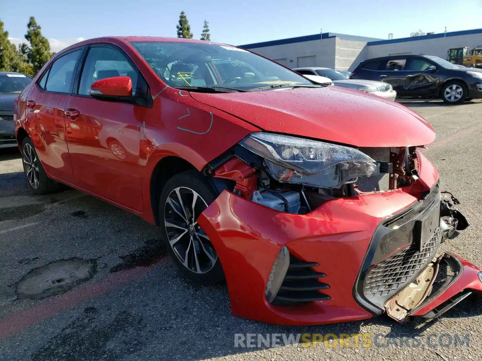 1 Photograph of a damaged car 5YFBURHE9KP892677 TOYOTA COROLLA 2019