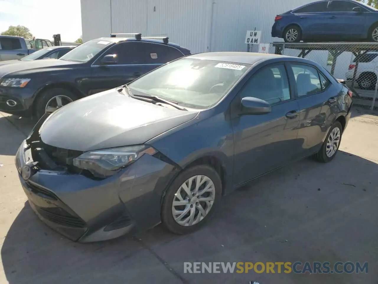 1 Photograph of a damaged car 5YFBURHE9KP893649 TOYOTA COROLLA 2019