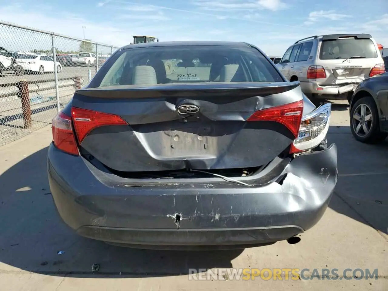 6 Photograph of a damaged car 5YFBURHE9KP893649 TOYOTA COROLLA 2019