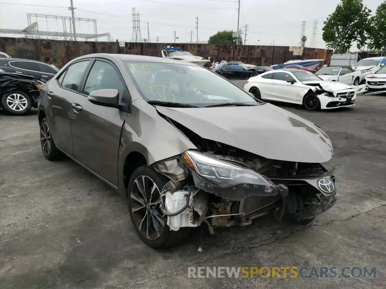 1 Photograph of a damaged car 5YFBURHE9KP896423 TOYOTA COROLLA 2019