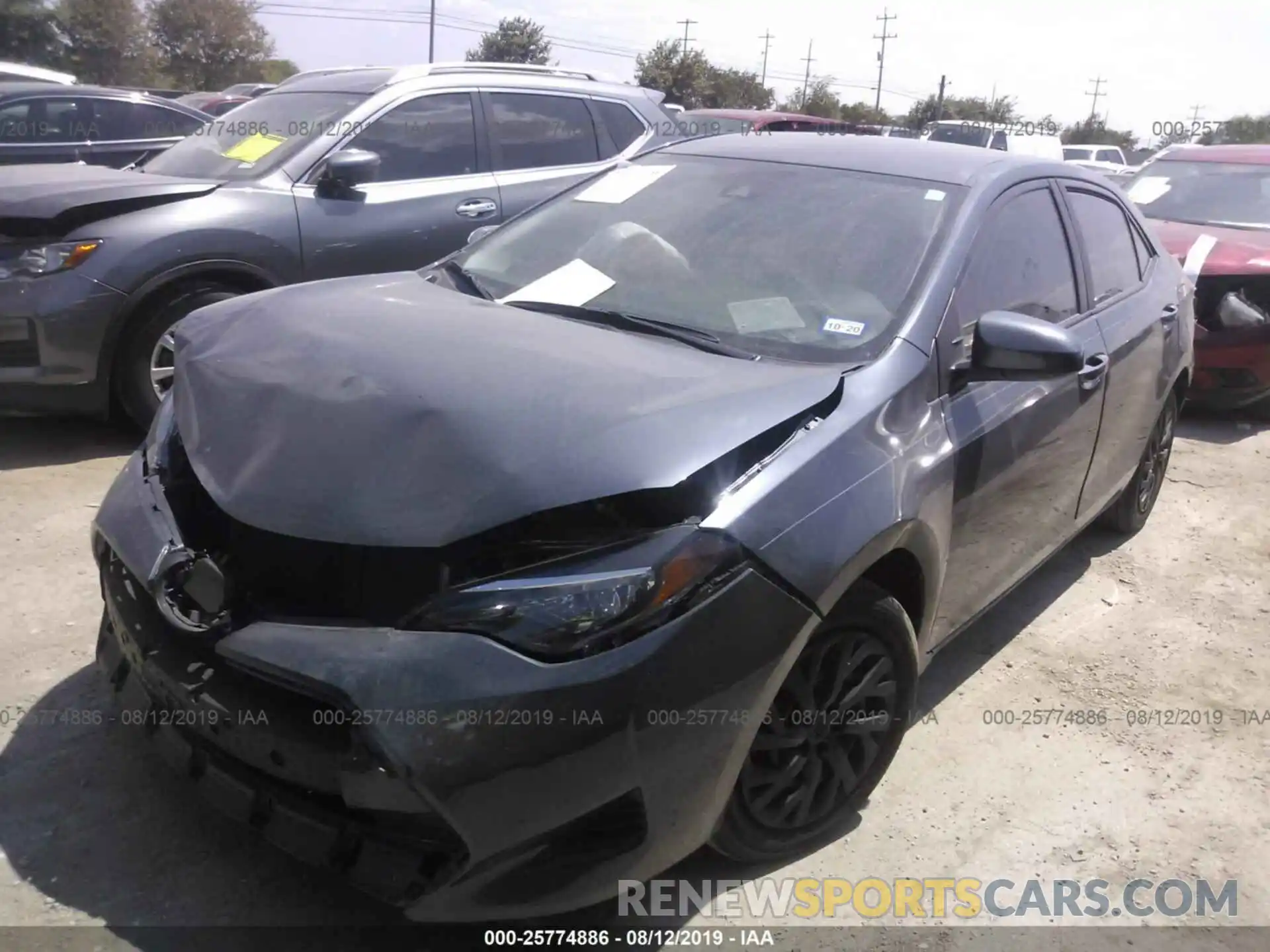 2 Photograph of a damaged car 5YFBURHE9KP902091 TOYOTA COROLLA 2019