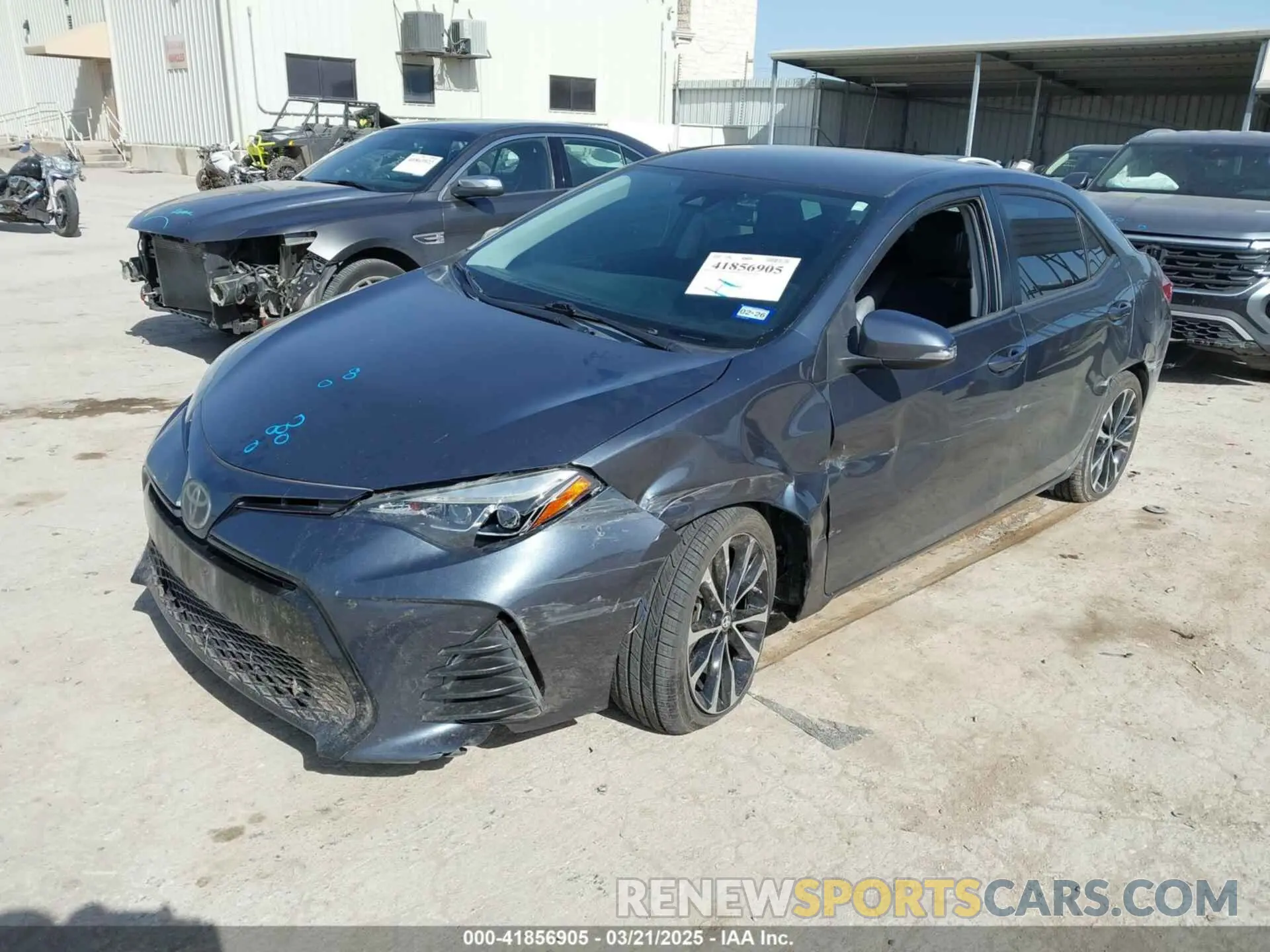 2 Photograph of a damaged car 5YFBURHE9KP910059 TOYOTA COROLLA 2019