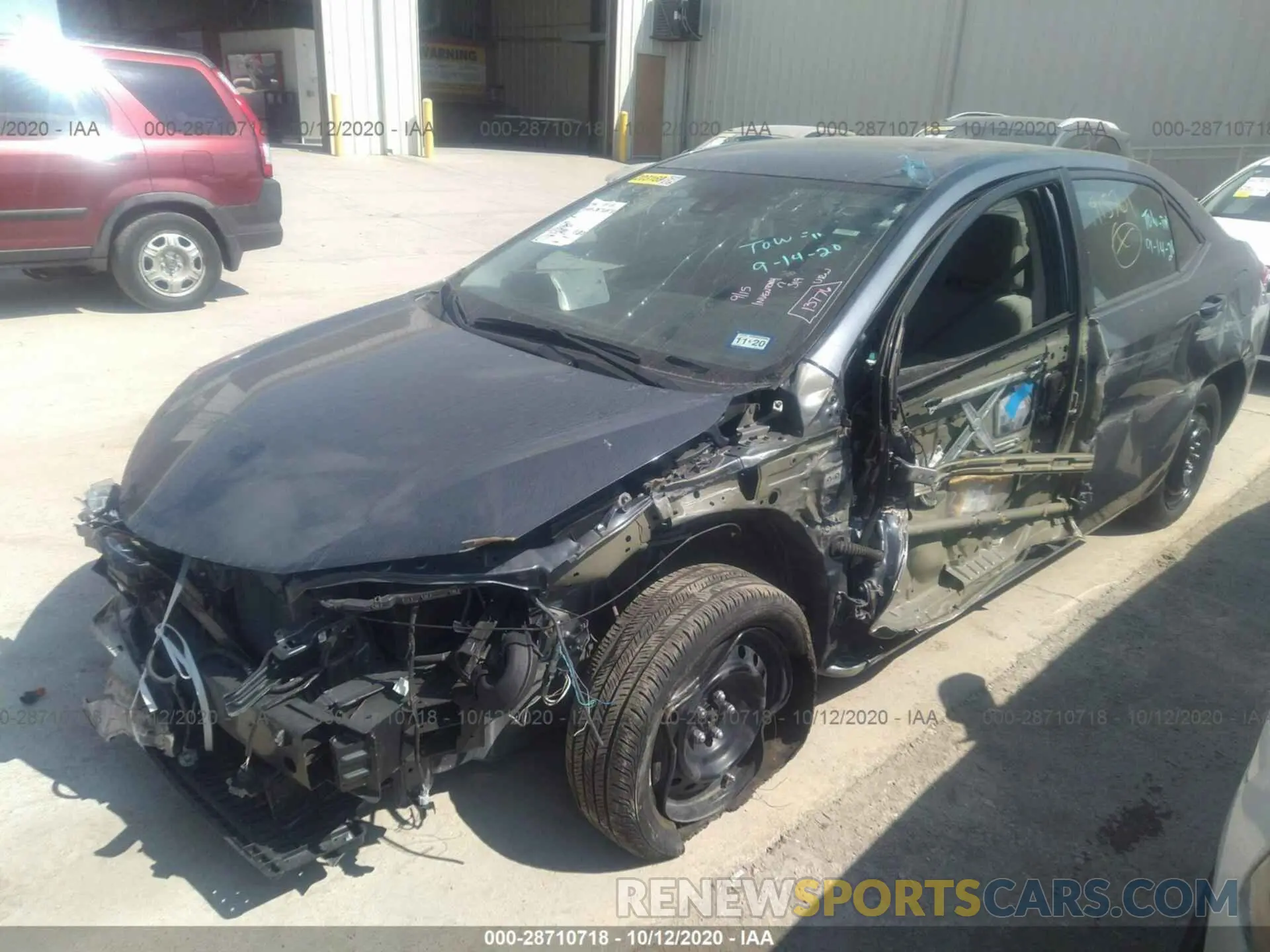 2 Photograph of a damaged car 5YFBURHE9KP915701 TOYOTA COROLLA 2019