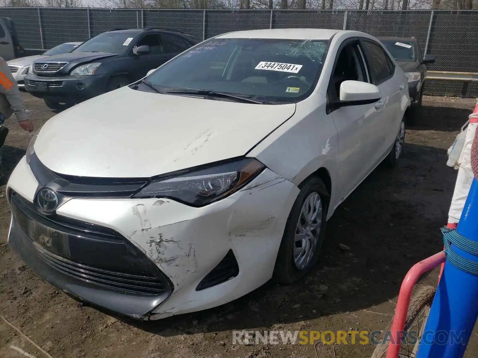 2 Photograph of a damaged car 5YFBURHE9KP917688 TOYOTA COROLLA 2019