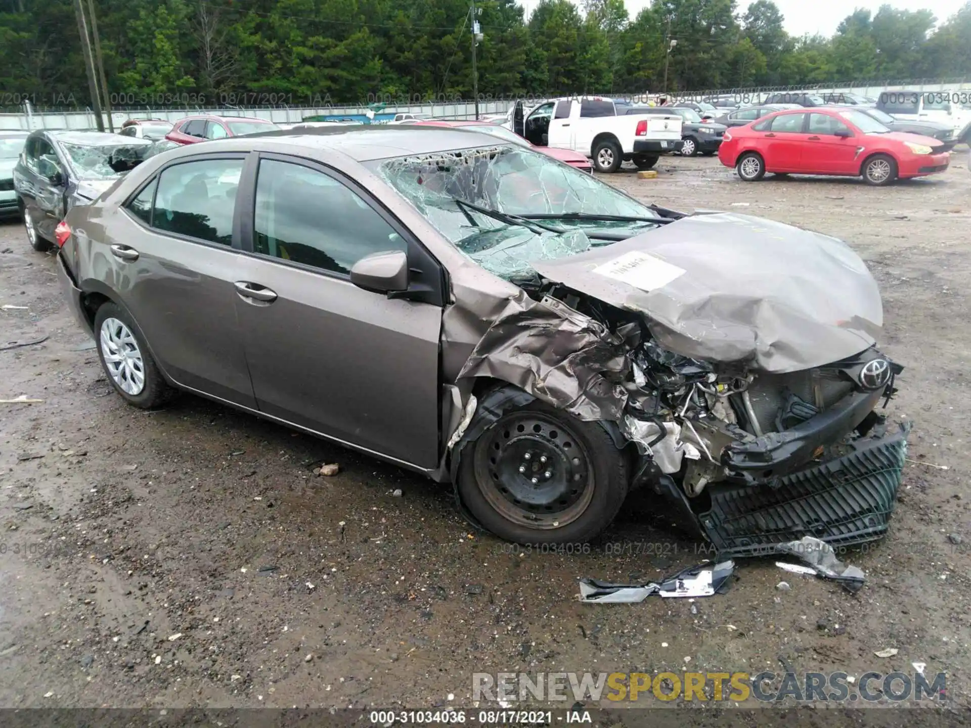 1 Photograph of a damaged car 5YFBURHE9KP927492 TOYOTA COROLLA 2019