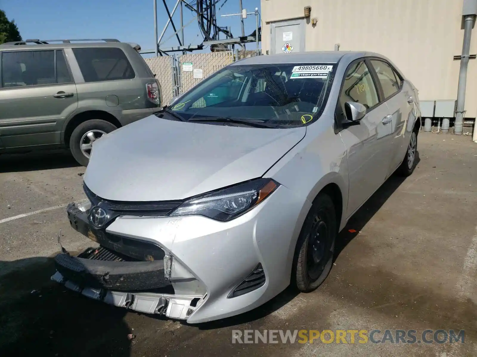 2 Photograph of a damaged car 5YFBURHE9KP932482 TOYOTA COROLLA 2019