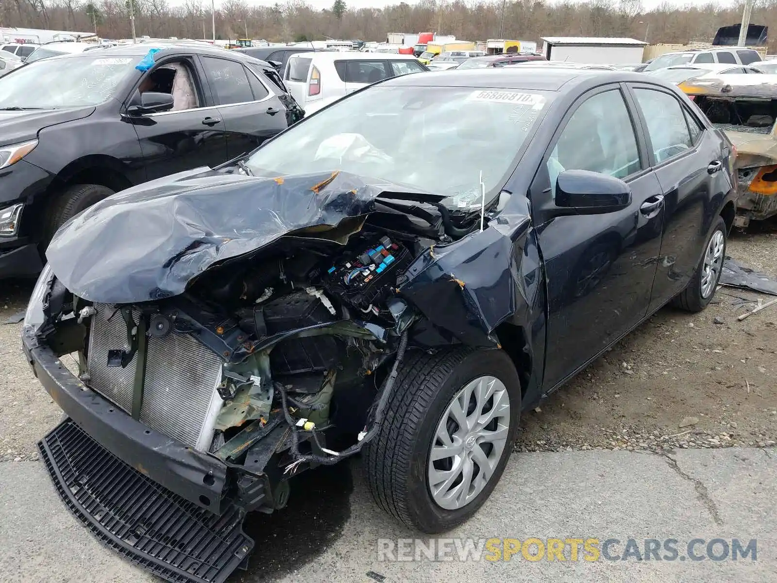 2 Photograph of a damaged car 5YFBURHE9KP936242 TOYOTA COROLLA 2019