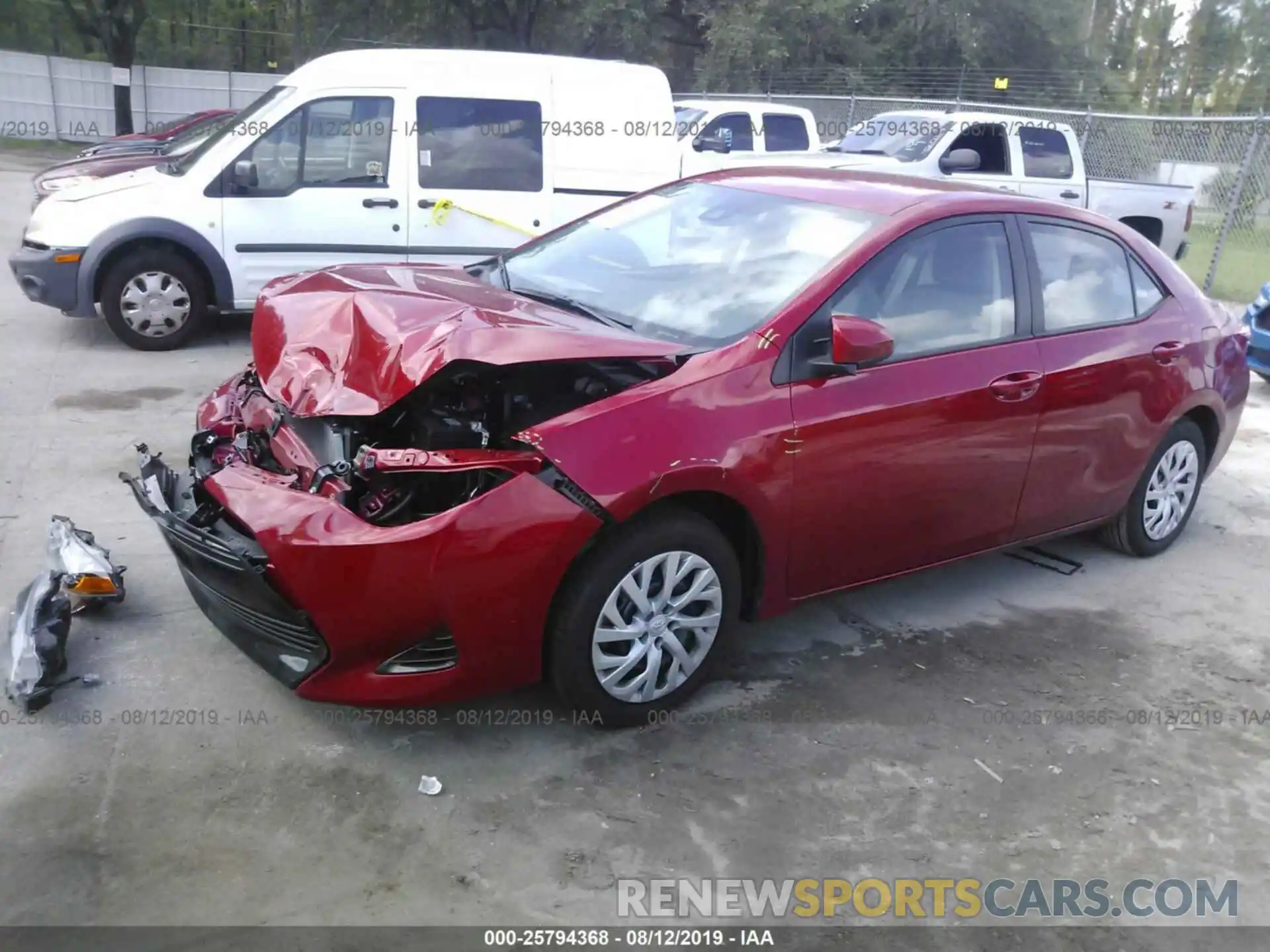 2 Photograph of a damaged car 5YFBURHE9KP938721 TOYOTA COROLLA 2019