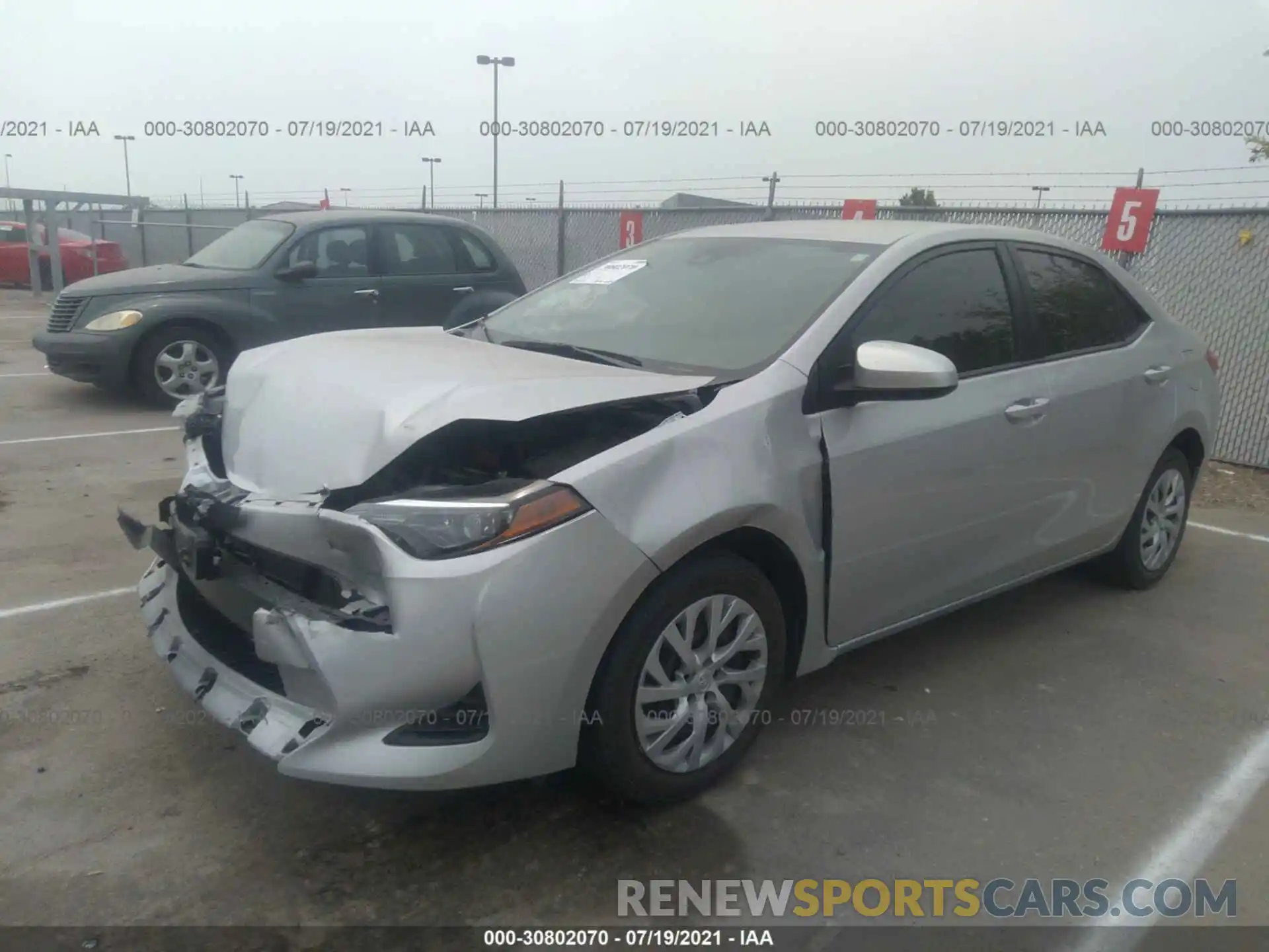 2 Photograph of a damaged car 5YFBURHE9KP942641 TOYOTA COROLLA 2019