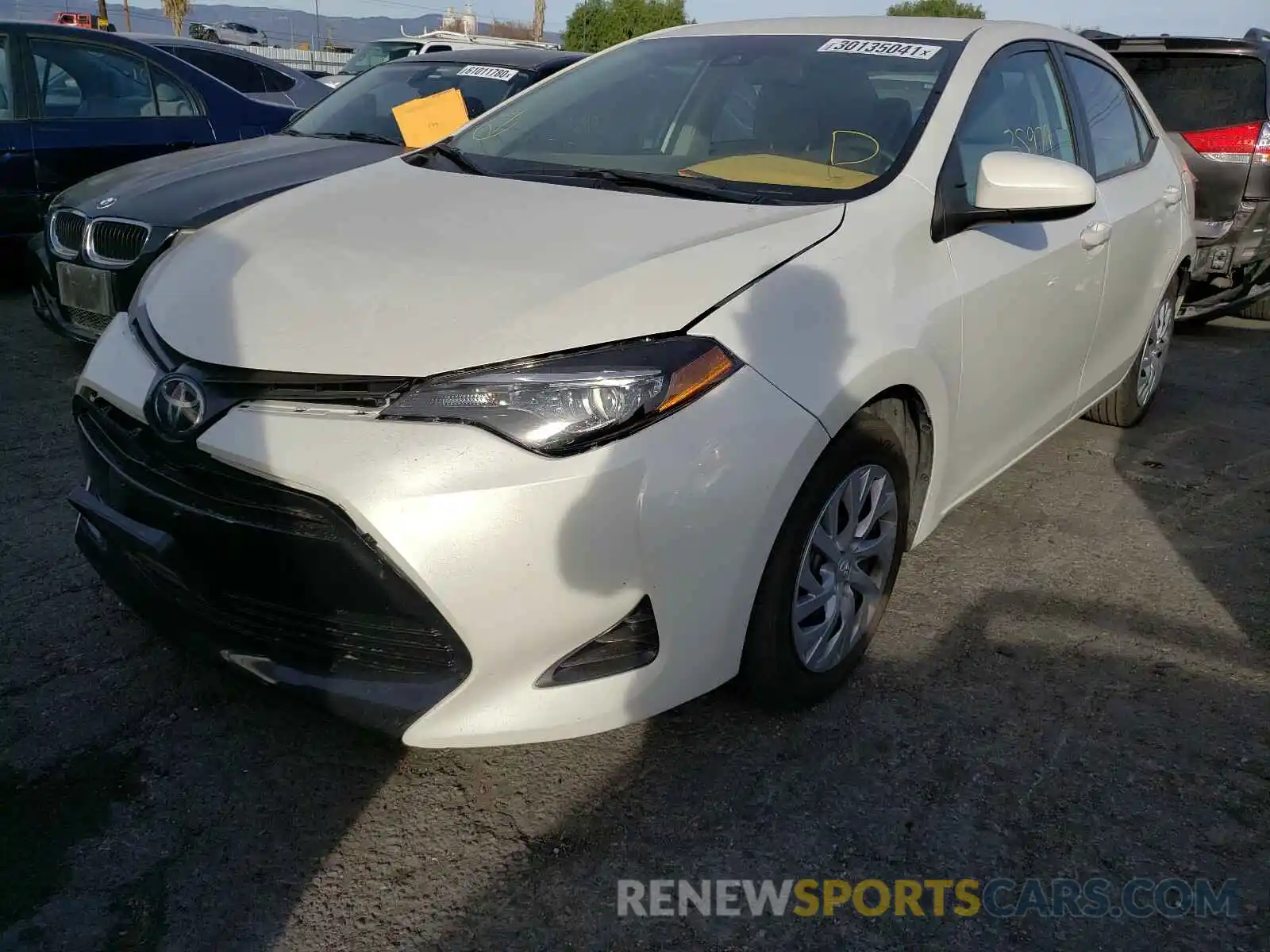 2 Photograph of a damaged car 5YFBURHE9KP942834 TOYOTA COROLLA 2019