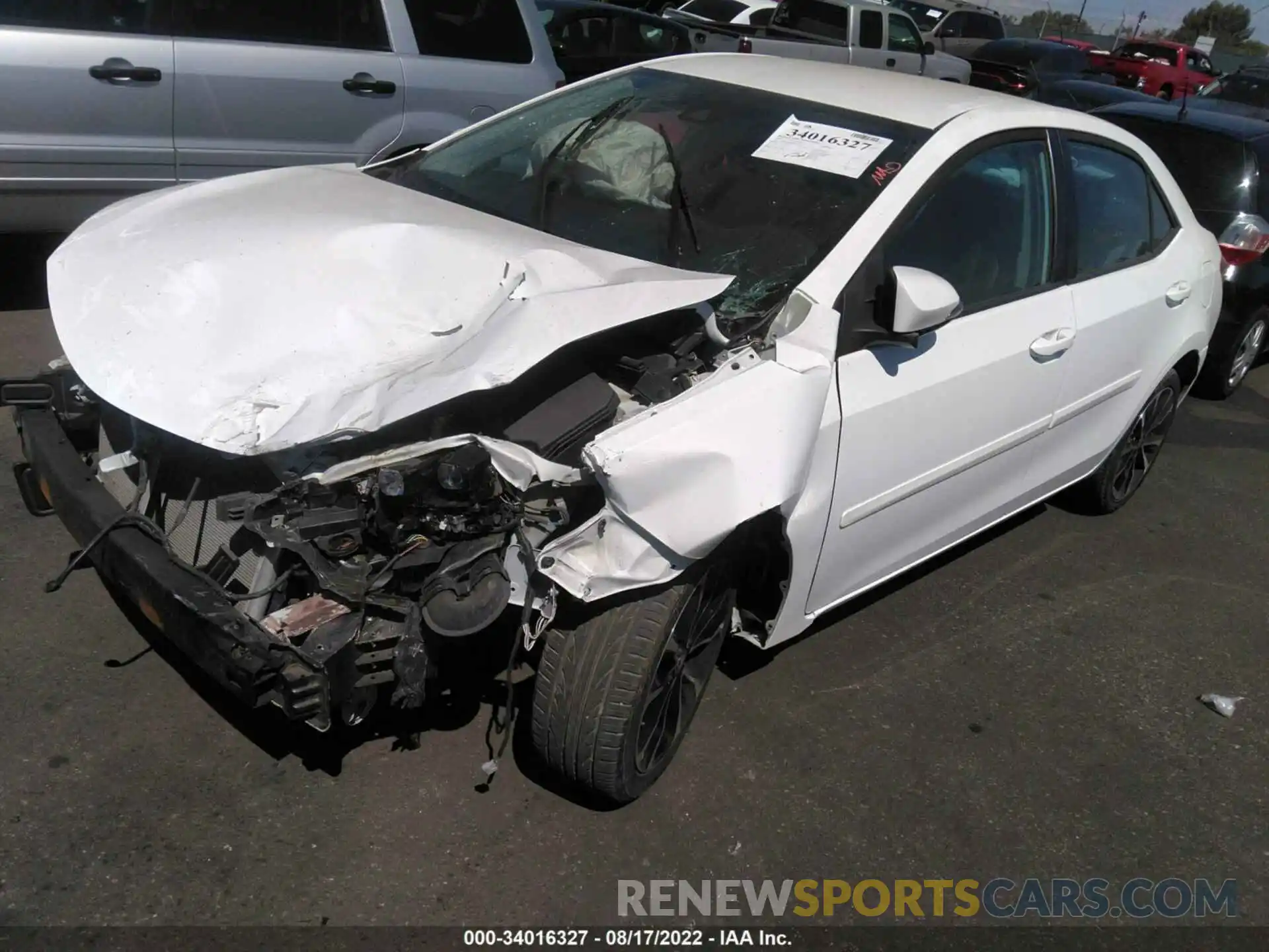 2 Photograph of a damaged car 5YFBURHE9KP943336 TOYOTA COROLLA 2019