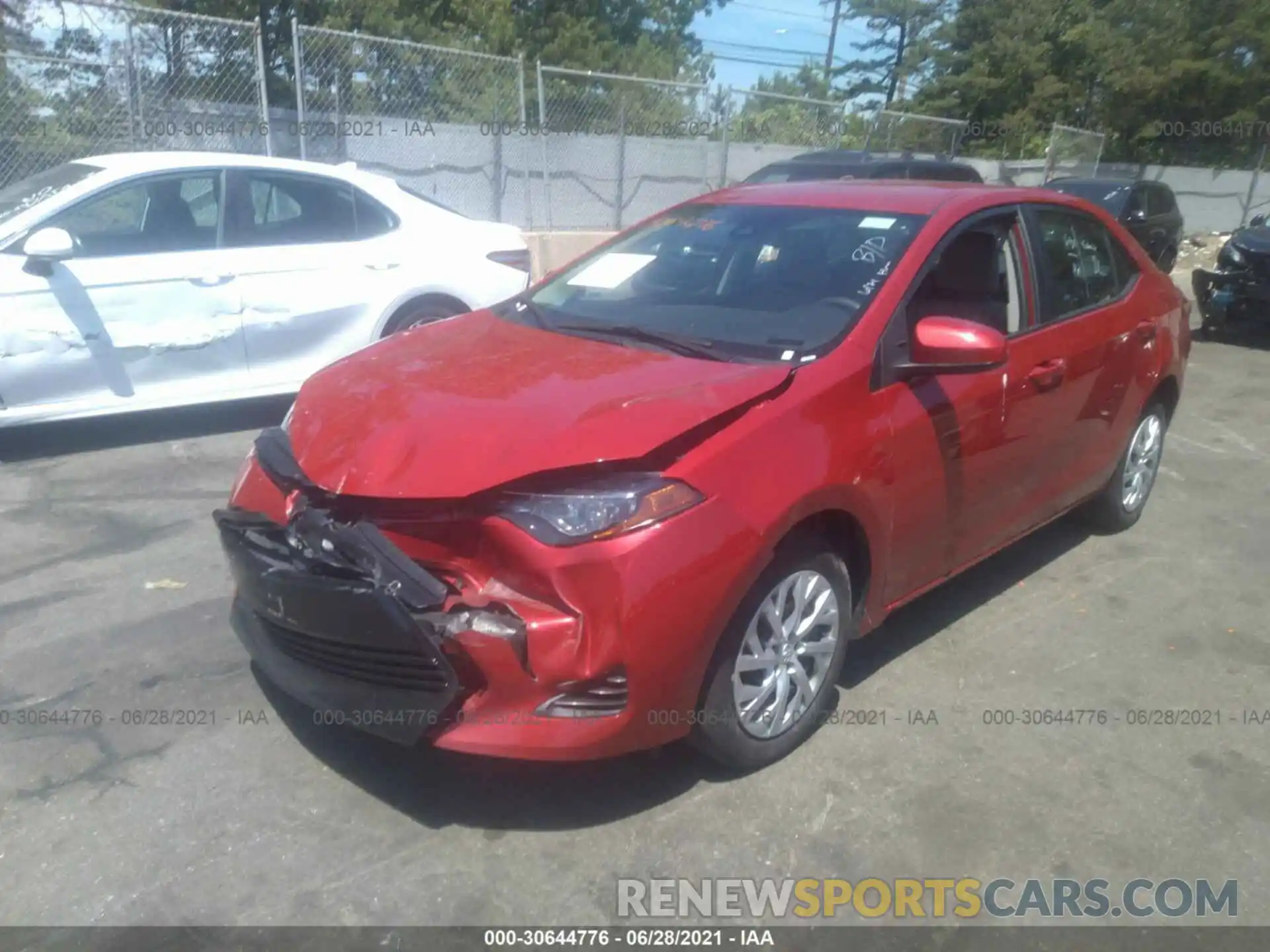 2 Photograph of a damaged car 5YFBURHE9KP944342 TOYOTA COROLLA 2019