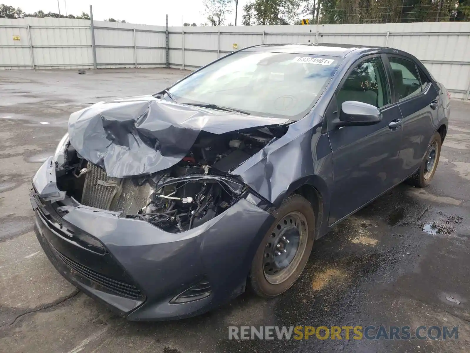 2 Photograph of a damaged car 5YFBURHE9KP948522 TOYOTA COROLLA 2019