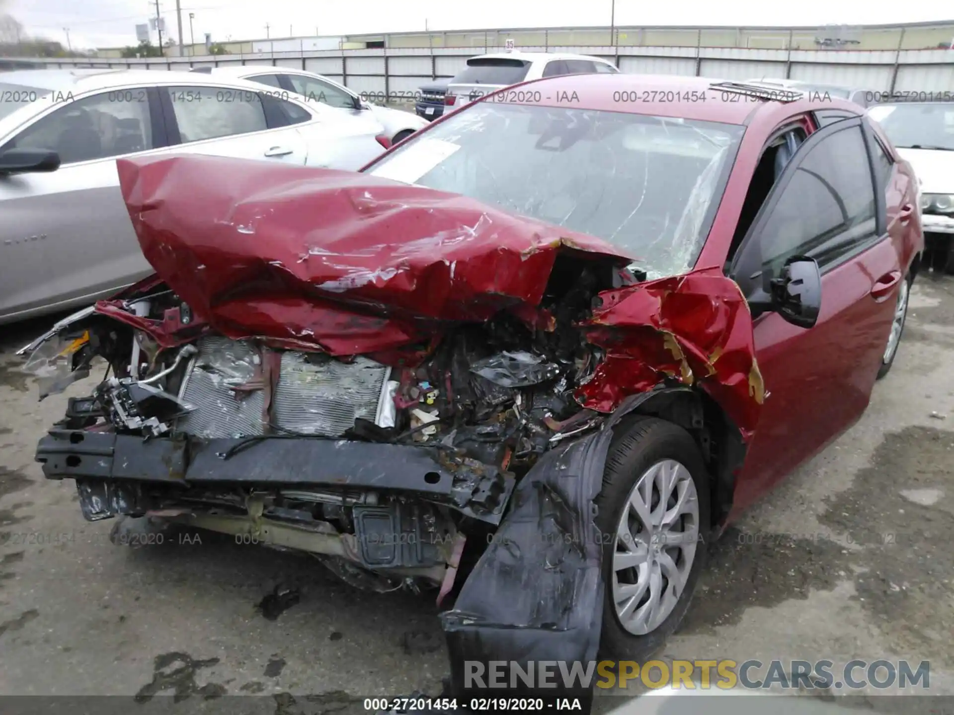 2 Photograph of a damaged car 5YFBURHE9KP949380 TOYOTA COROLLA 2019