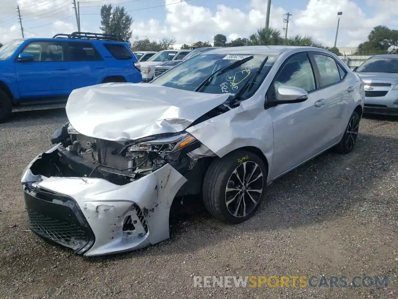 2 Photograph of a damaged car 5YFBURHEXKP857694 TOYOTA COROLLA 2019