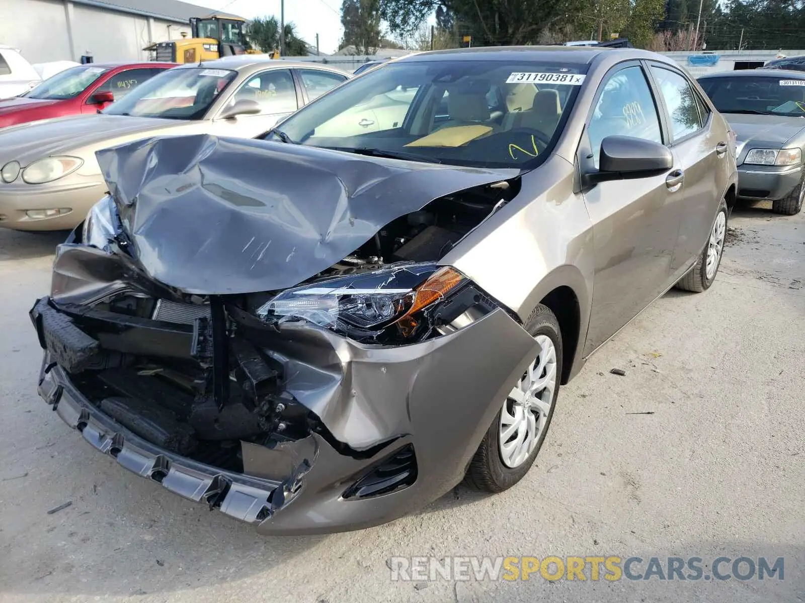2 Photograph of a damaged car 5YFBURHEXKP860563 TOYOTA COROLLA 2019