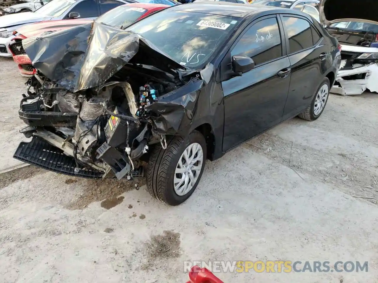 2 Photograph of a damaged car 5YFBURHEXKP865908 TOYOTA COROLLA 2019