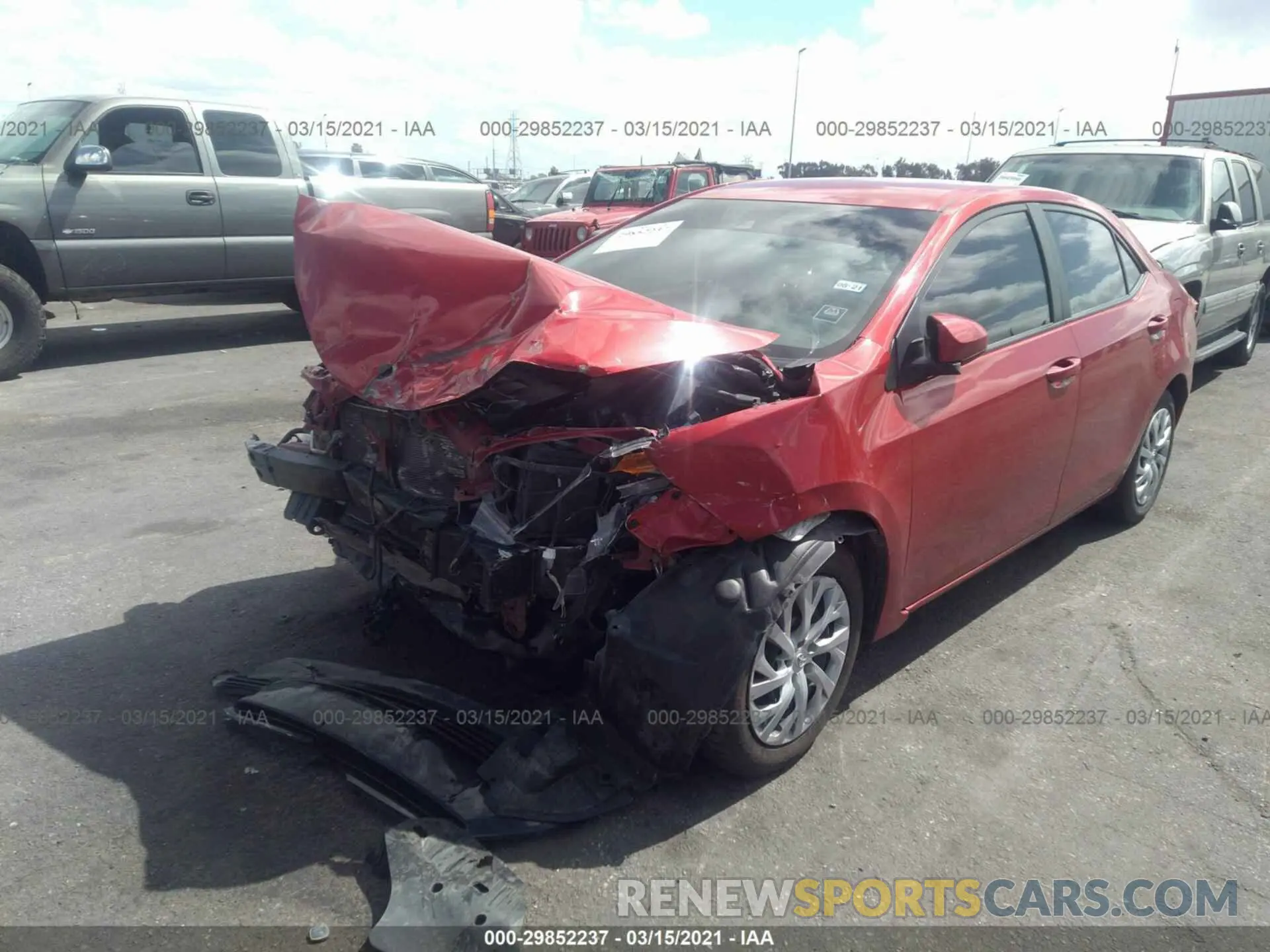 2 Photograph of a damaged car 5YFBURHEXKP867268 TOYOTA COROLLA 2019