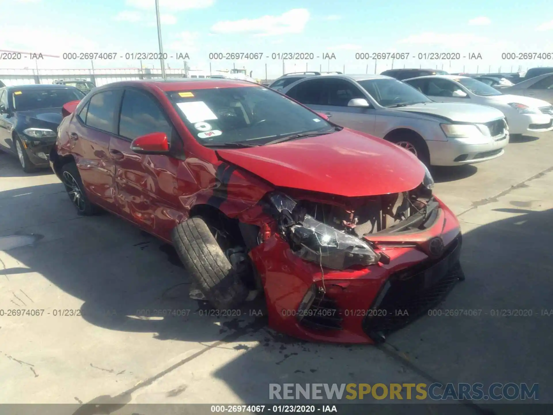 1 Photograph of a damaged car 5YFBURHEXKP868355 TOYOTA COROLLA 2019