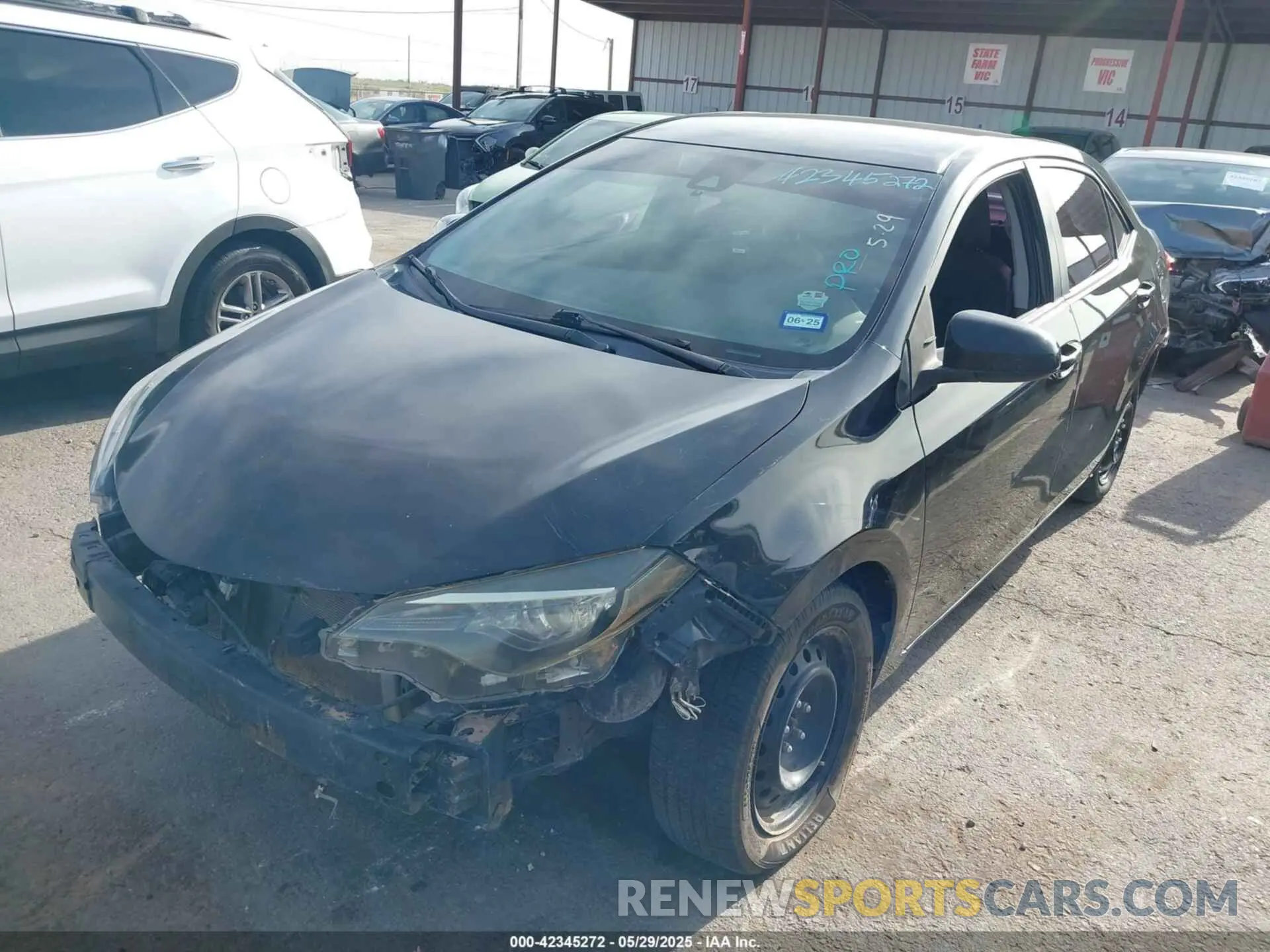 2 Photograph of a damaged car 5YFBURHEXKP870803 TOYOTA COROLLA 2019