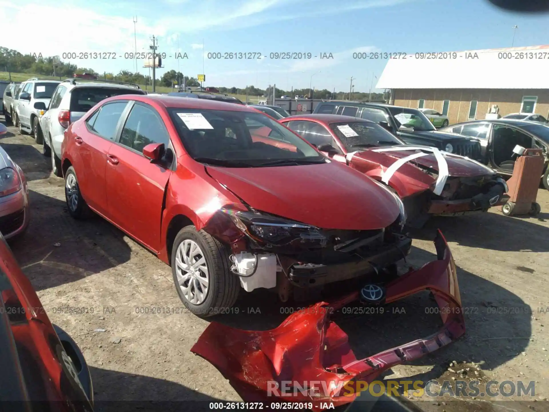 1 Photograph of a damaged car 5YFBURHEXKP873216 TOYOTA COROLLA 2019