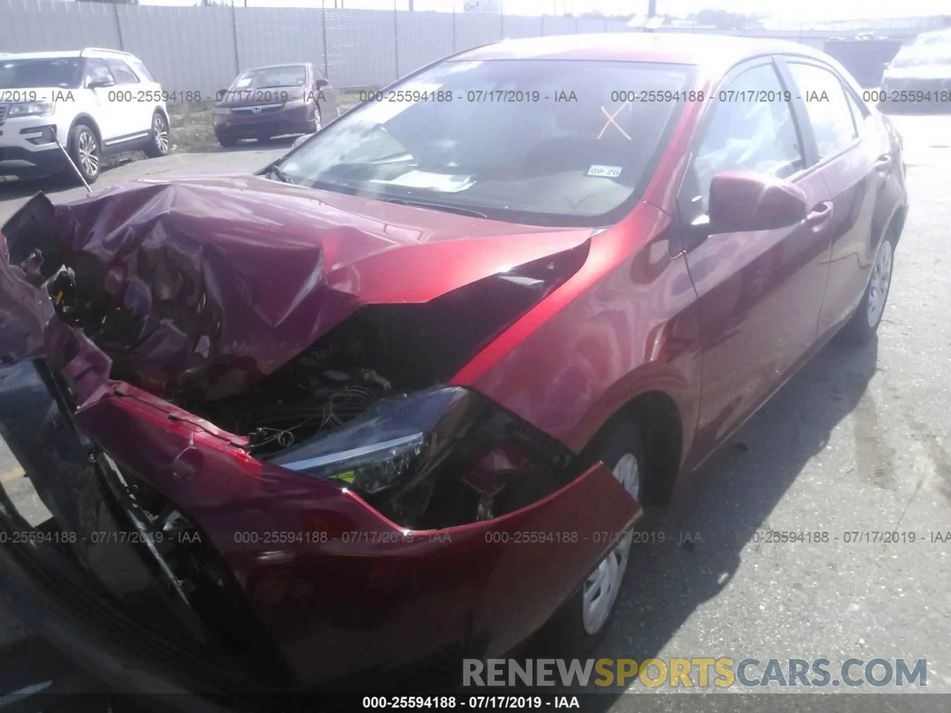 2 Photograph of a damaged car 5YFBURHEXKP882322 TOYOTA COROLLA 2019