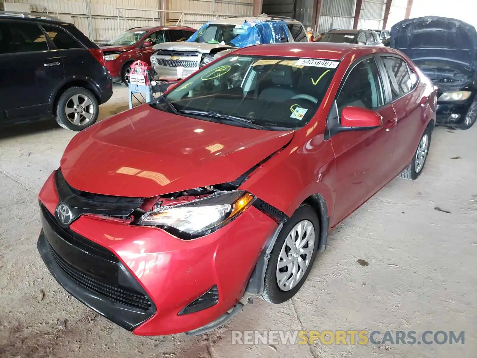 2 Photograph of a damaged car 5YFBURHEXKP890341 TOYOTA COROLLA 2019