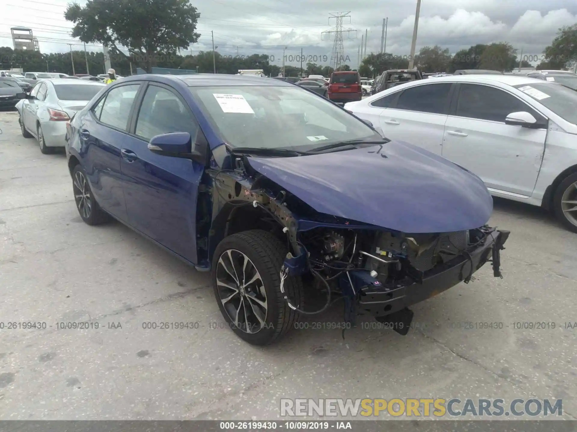 1 Photograph of a damaged car 5YFBURHEXKP891778 TOYOTA COROLLA 2019